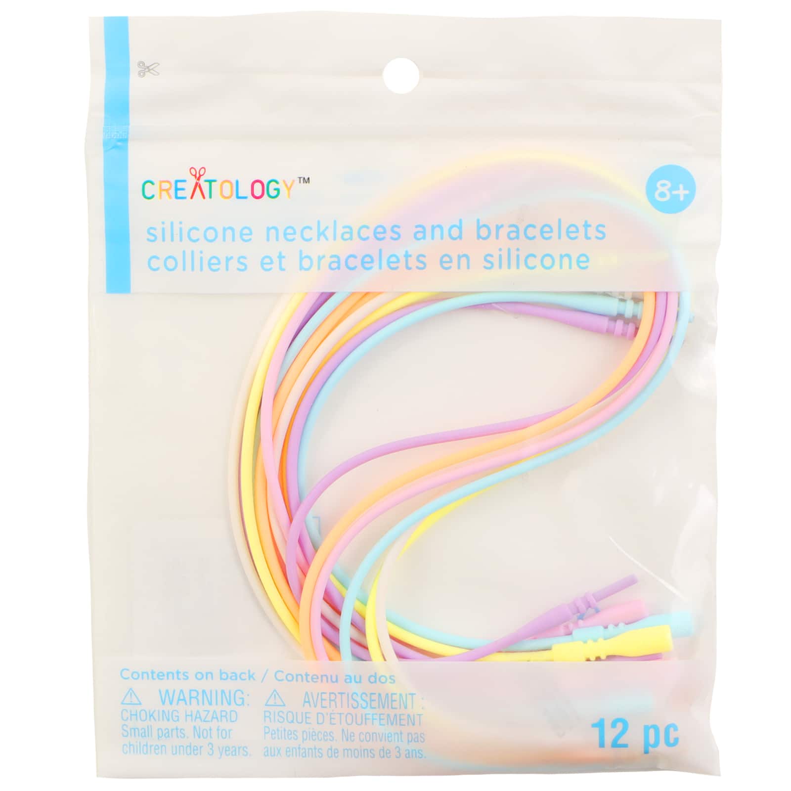12 Packs: 12 ct. (144 total) Pastel Mix Silicone Bracelets &#x26; Necklaces by Creatology&#x2122;