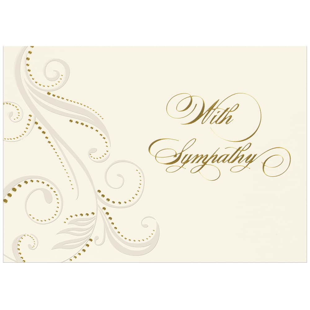 JAM Paper 5.625" x 7.875" With Sympathy Damask Cards & Envelopes, 25ct.