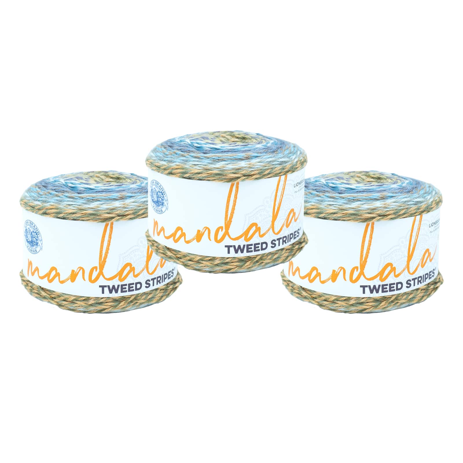 3 Pack Lion Brand&#xAE; Mandala&#xAE; Tweed Stripes Yarn