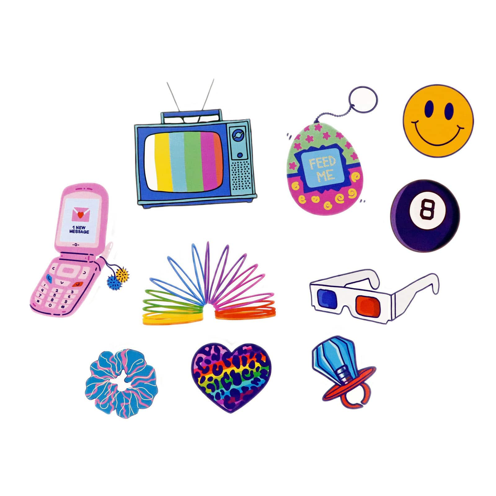 Vinyl Diecut Retro Sticker Set by Recollections&#x2122;