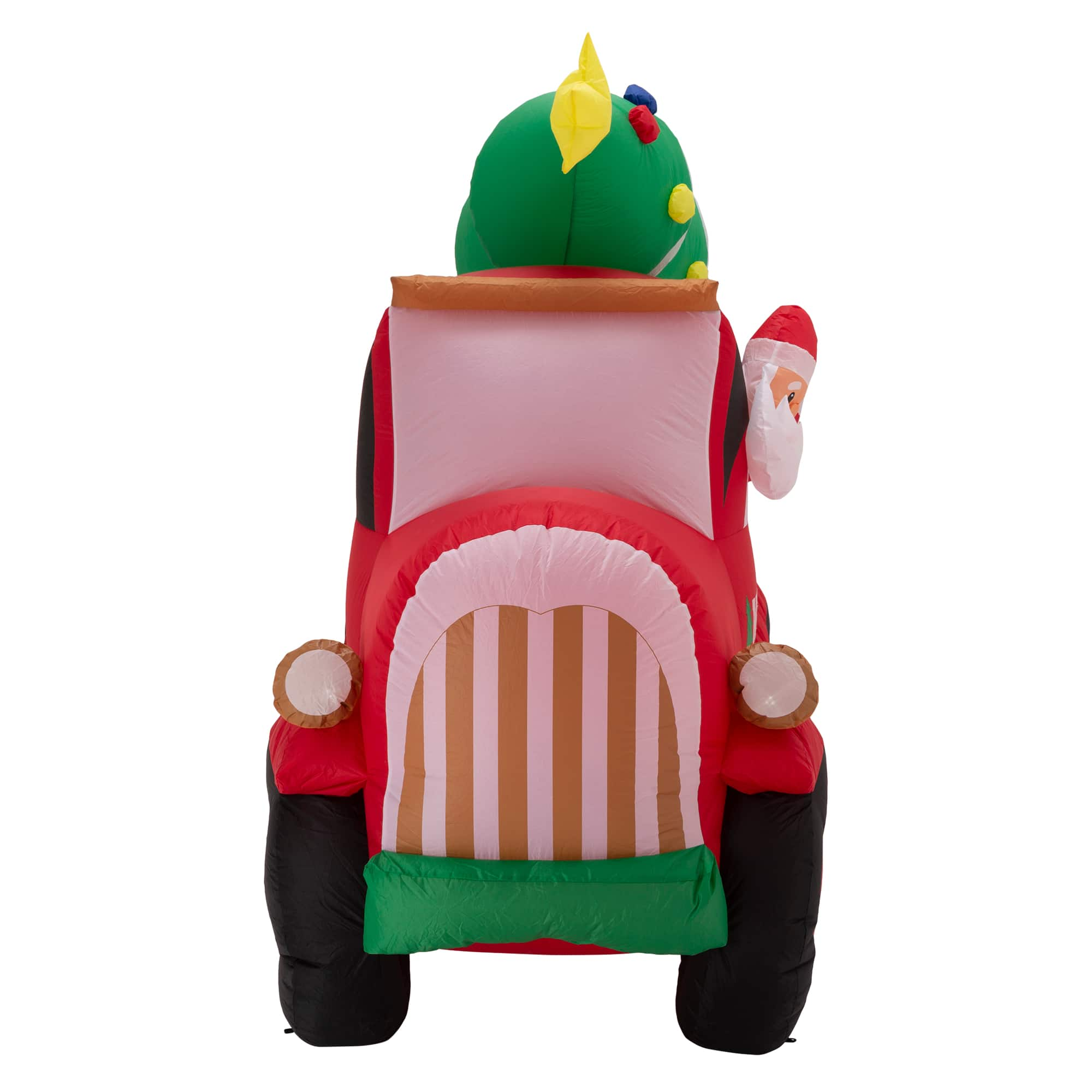 Glitzhome&#xAE; 7ft. Inflatable Santa Claus On Truck