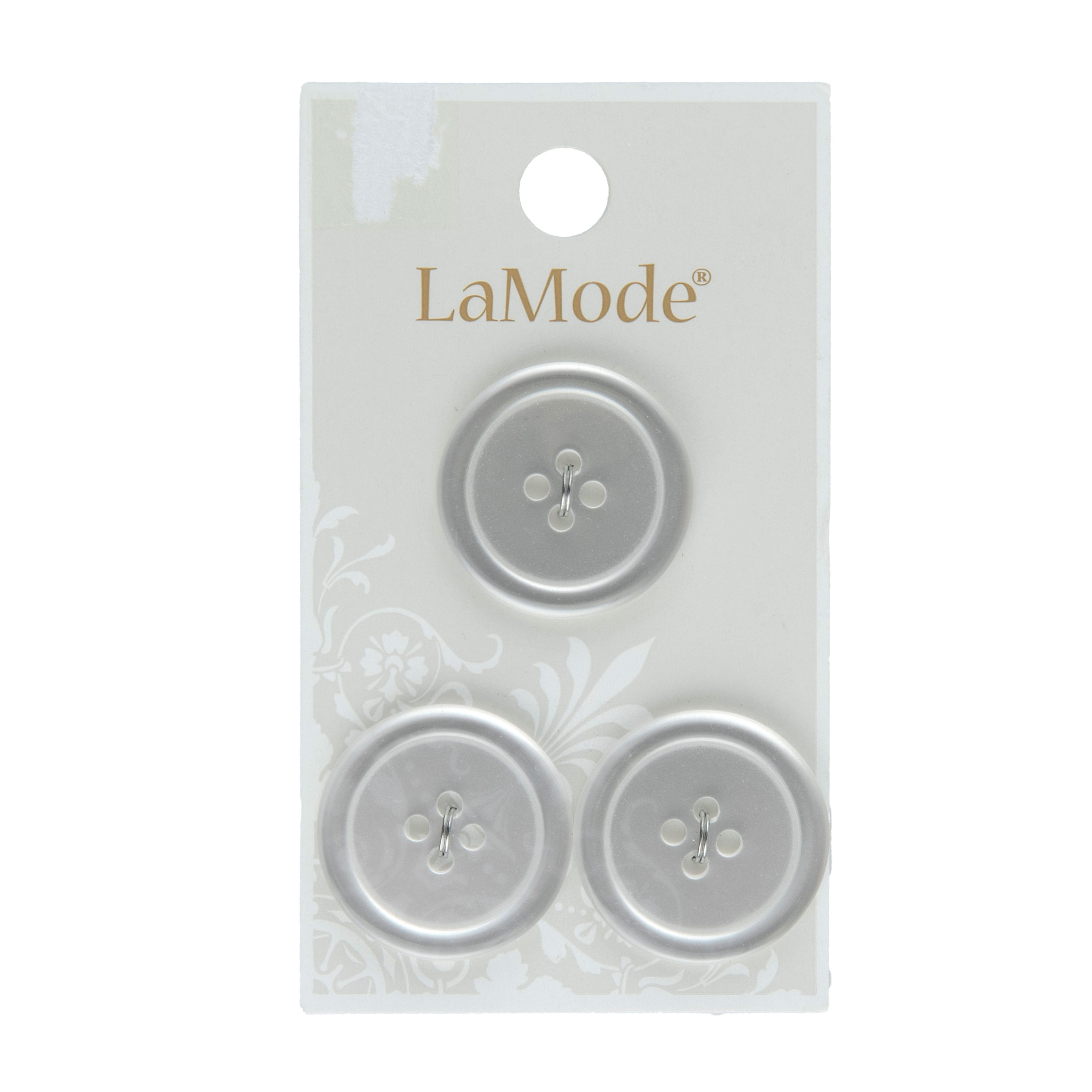 LaMode 7/8&#x22; Translucent 4-Hole Buttons, 3ct.