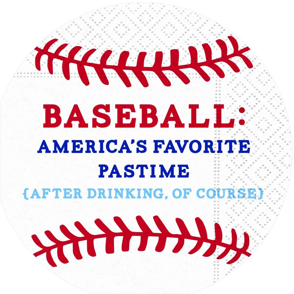 JAM Paper America&#x27;s Favorite Pastime Cocktail Napkins, 32ct.