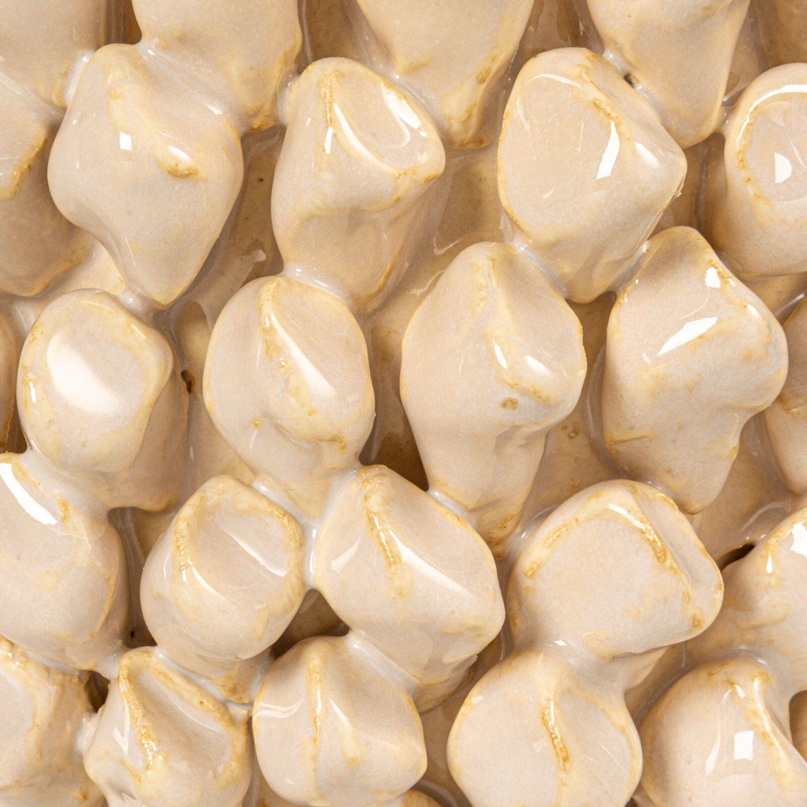 Hello Honey® Cream Stoneware 3D Spiked Formed Planter