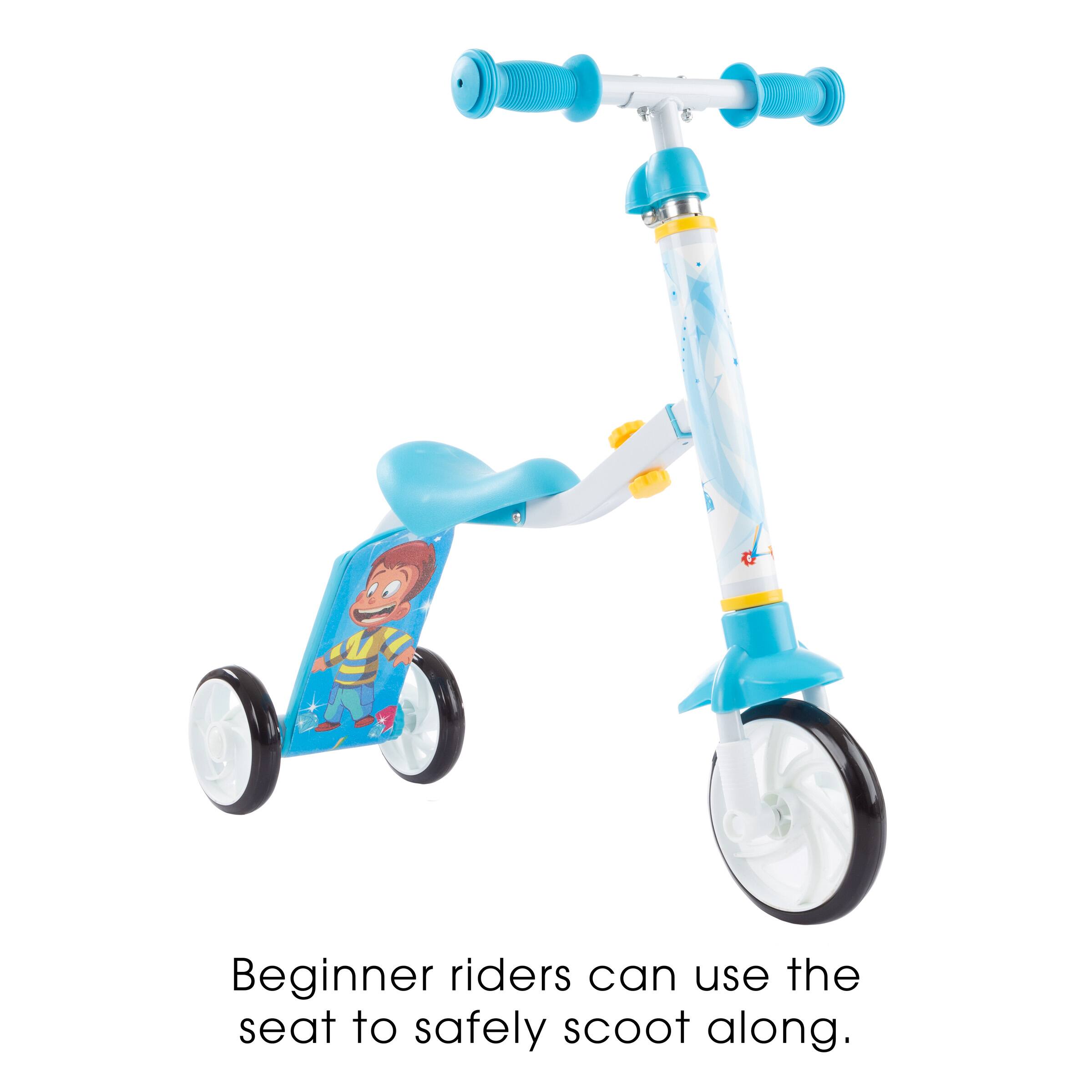 Toy Time 2-in-1 Convertible Scooter for Toddlers & Children