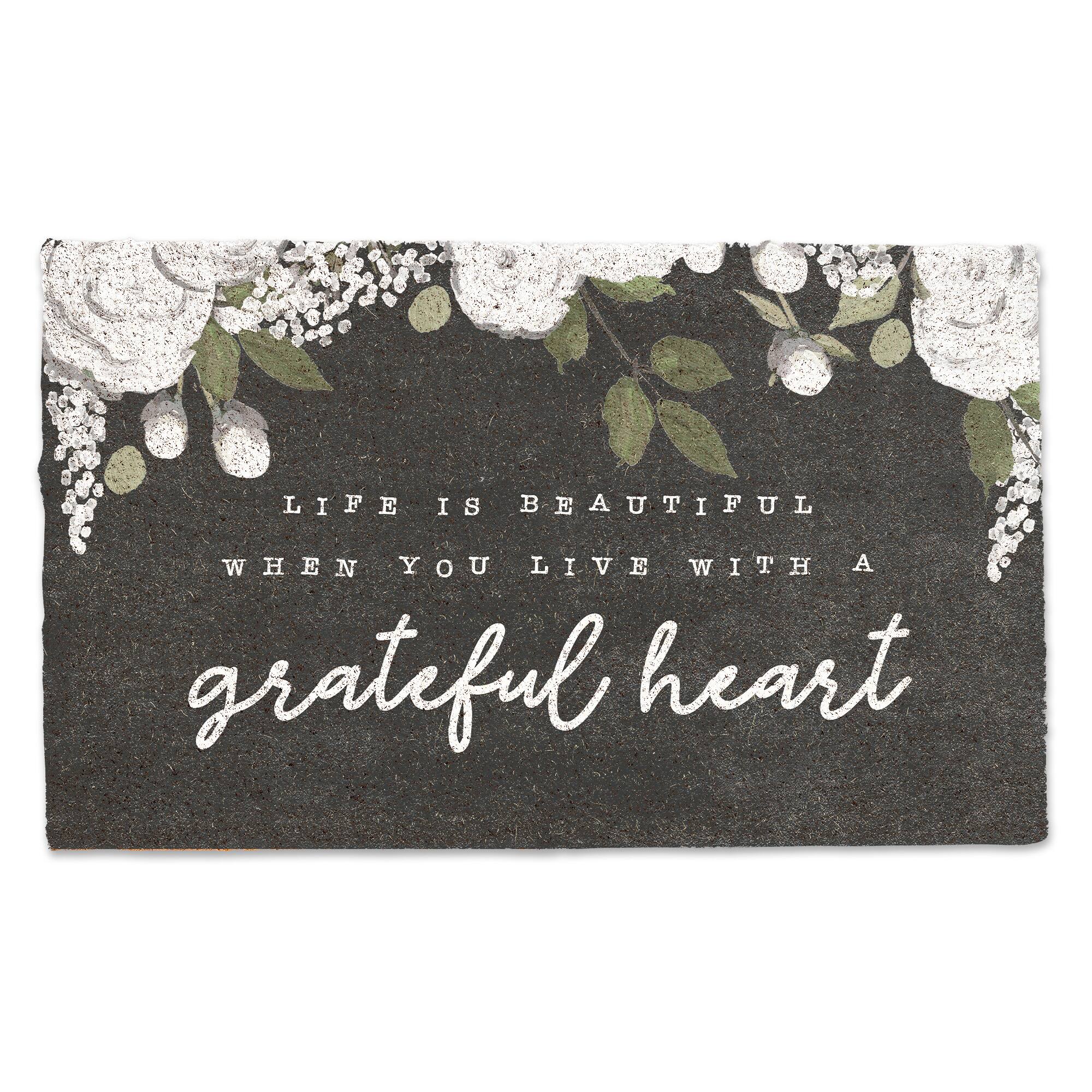 Life Is Beautiful Door Mat