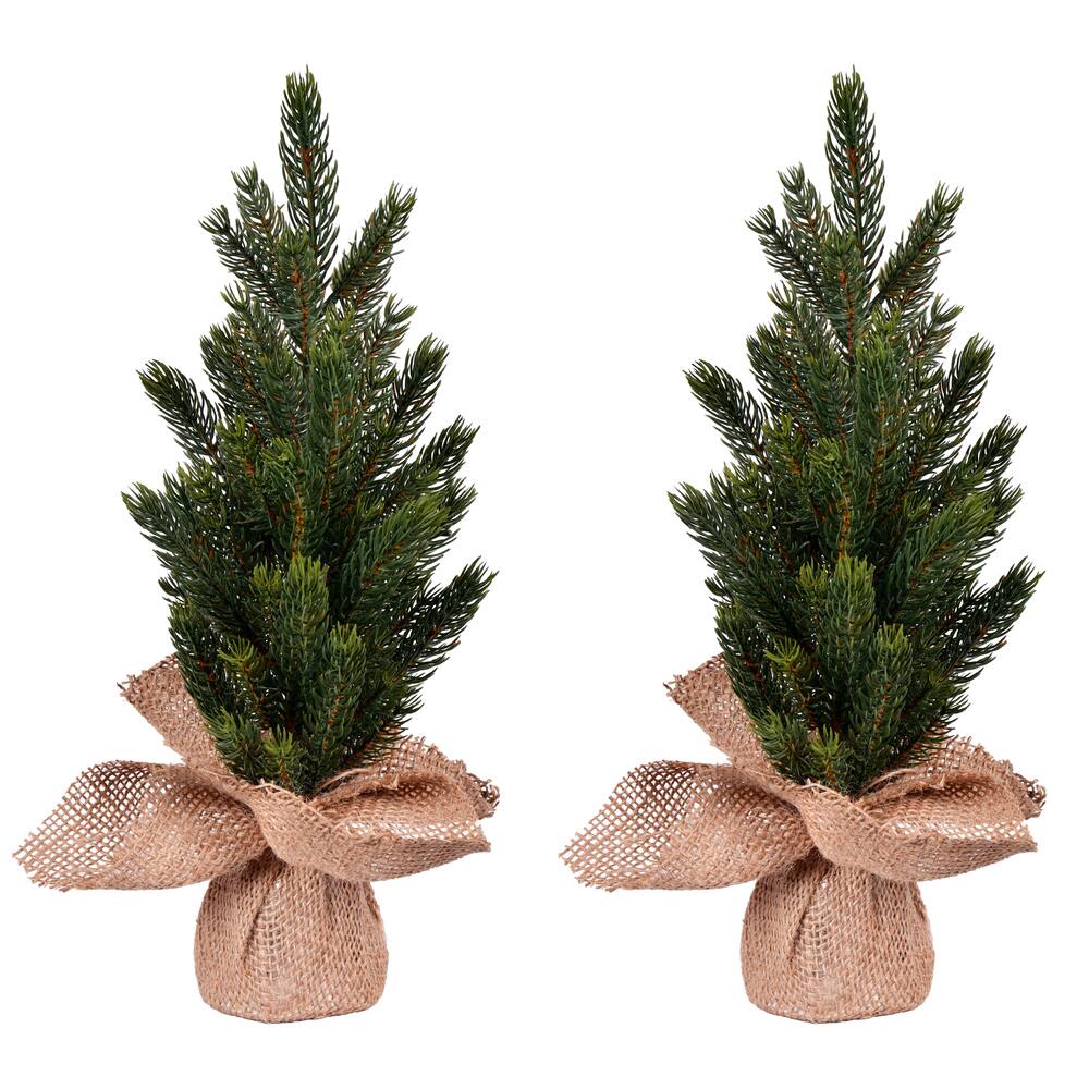 15" Unlit Balsam Fir Sapling Artificial Christmas Tree, 2ct.