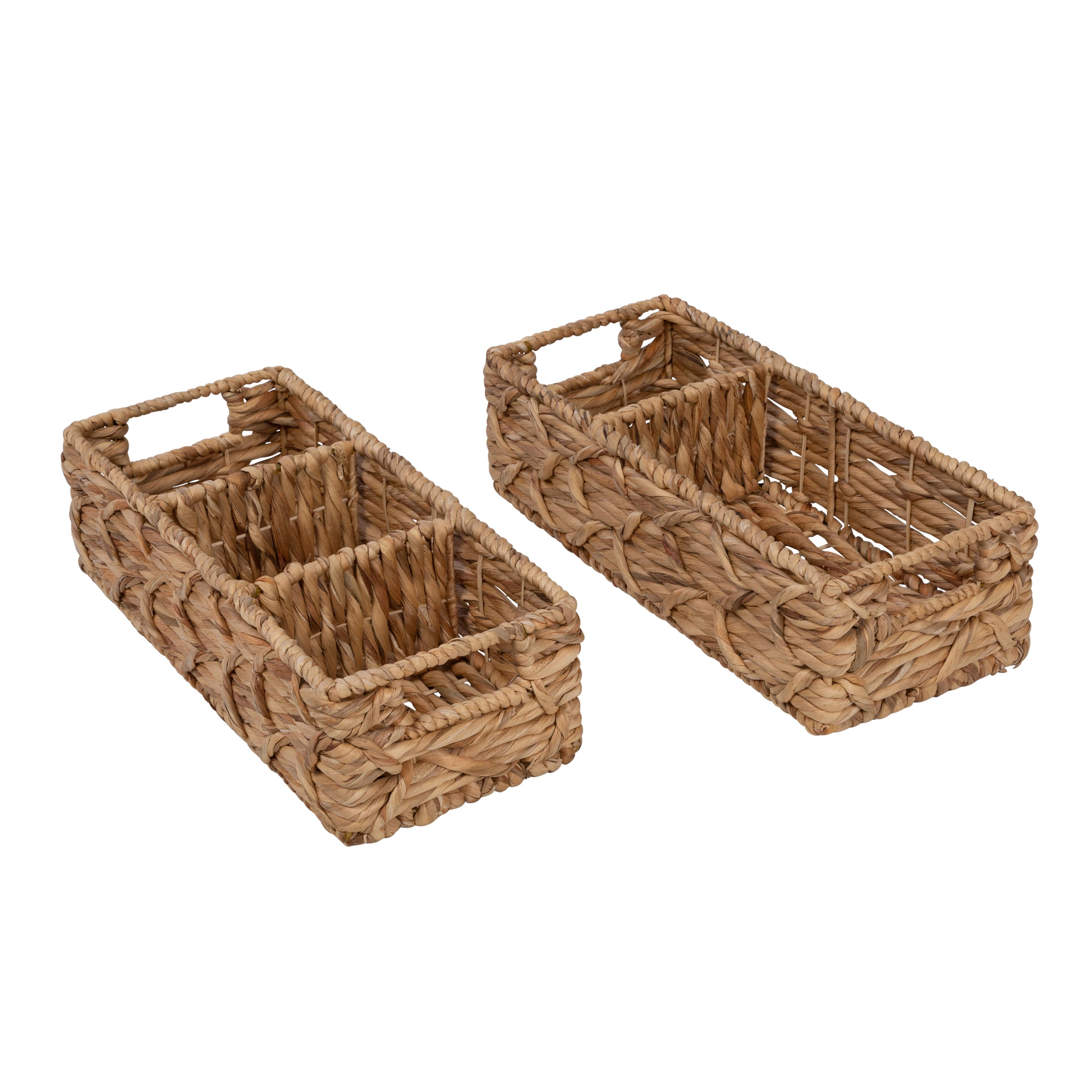 Honey Can Do Divided Natural Wicker Basket Set