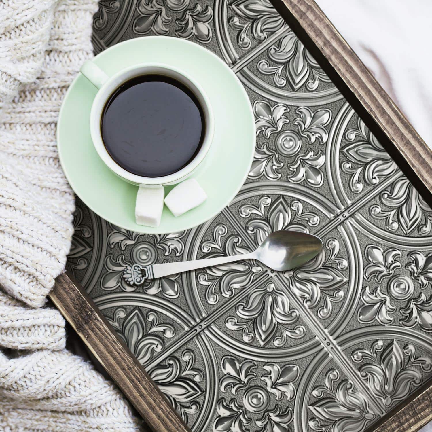 RoomMates Silver Tin Peel &#x26; Stick Tile Backsplash StickTiles&#xAE;