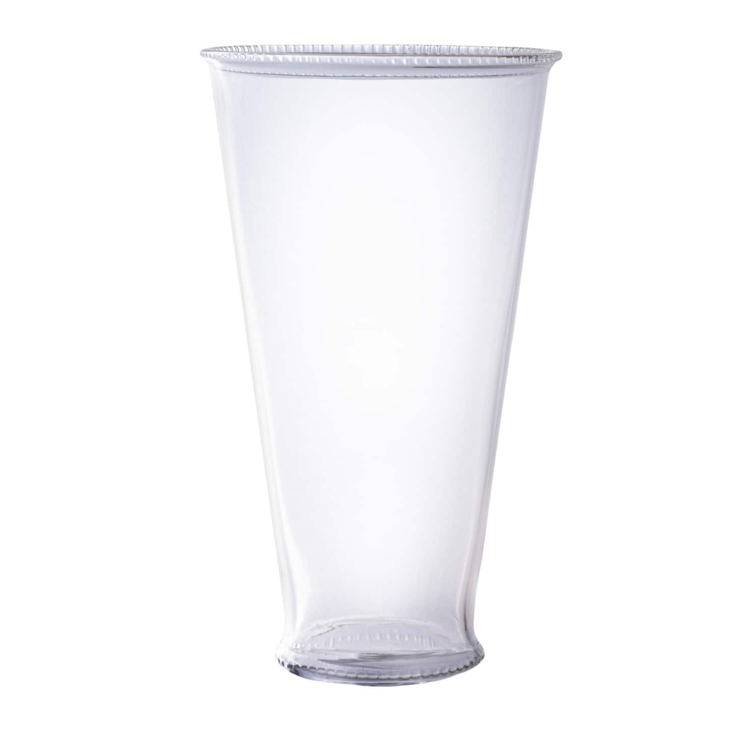 6&#x22; Clear Round Glass Drinking Glasses with Debossed Rim &#x26; Base, 6ct.