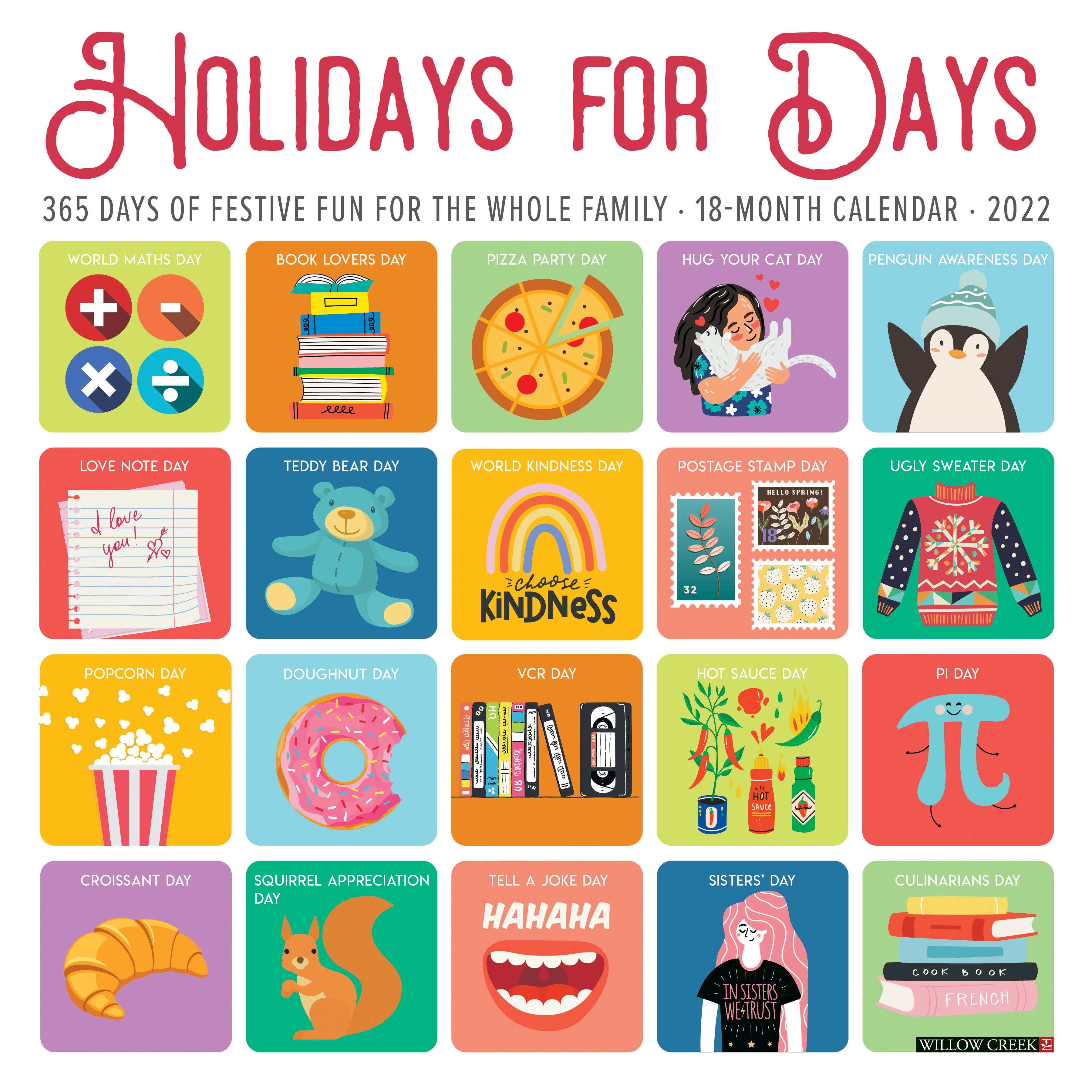 2022 Holidays for Days Wall Calendar Michaels