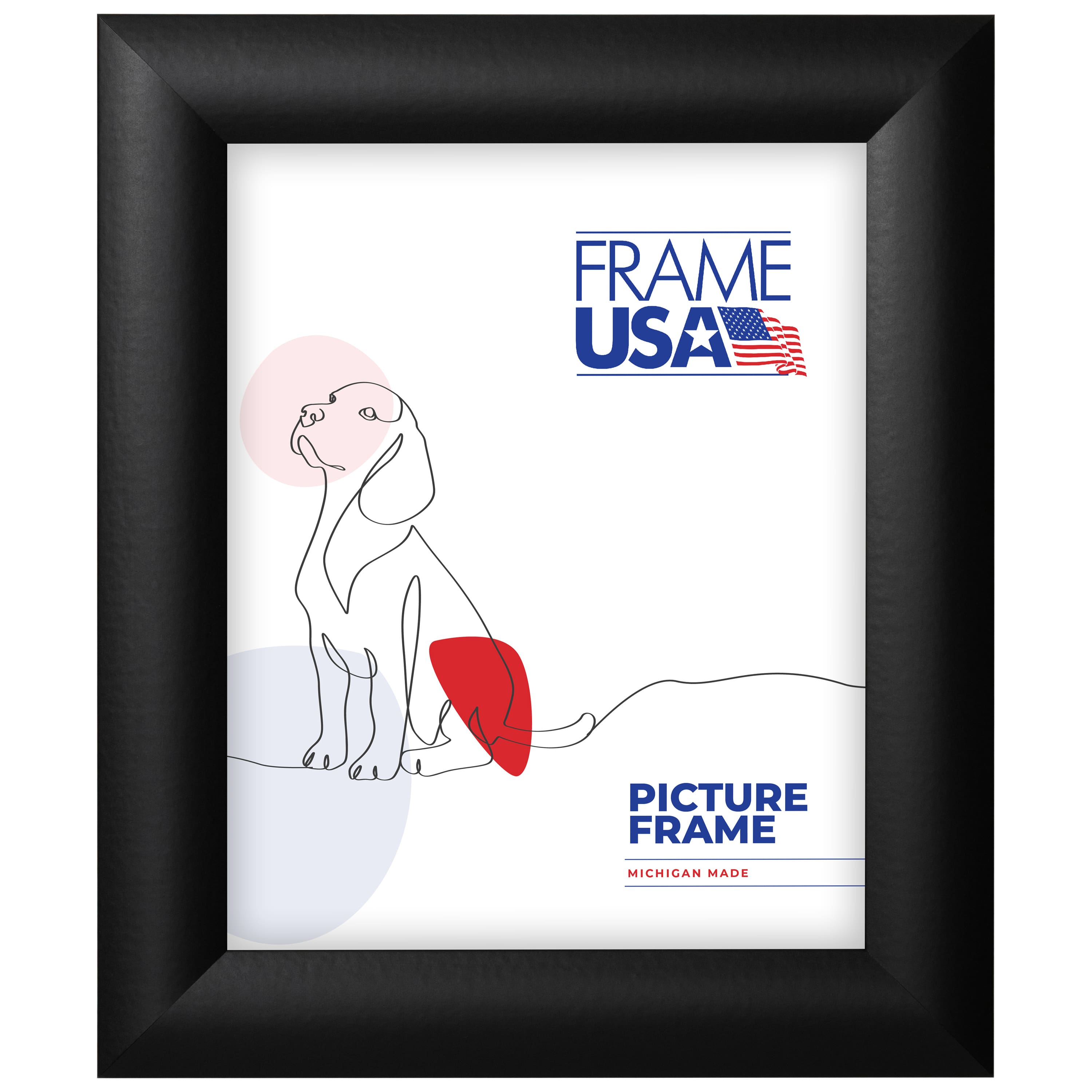 Frame USA Corporate Rounded Black Satin Single Image Picture Frame