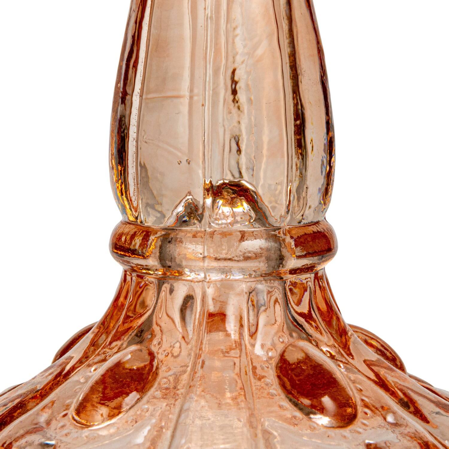Hello Honey&#xAE; 9.5&#x22; Amber Reclaimed Glass Taper Candle Holder