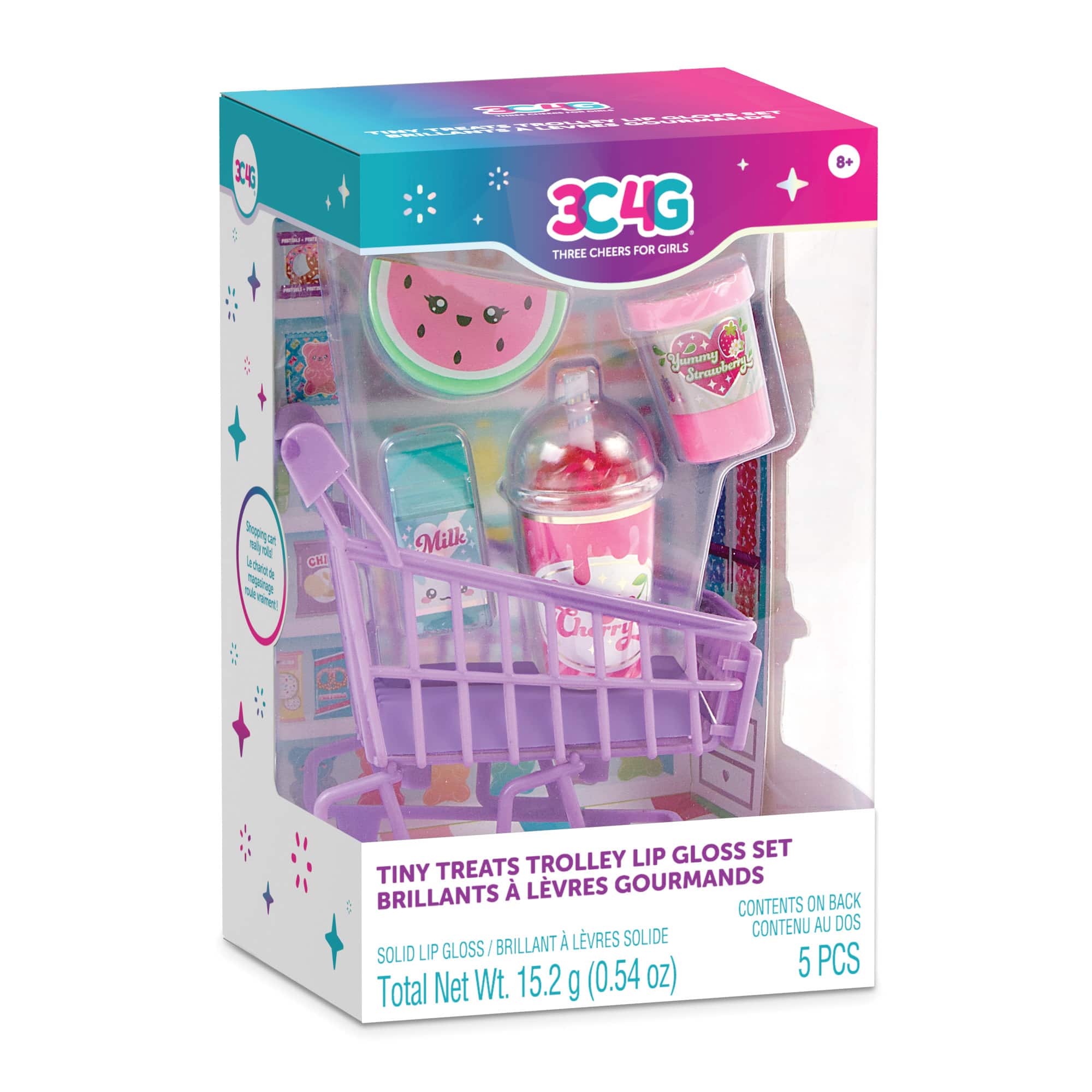 Make It Real&#x2122; 3C4G Tiny Treats Trolley Lip Gloss Set