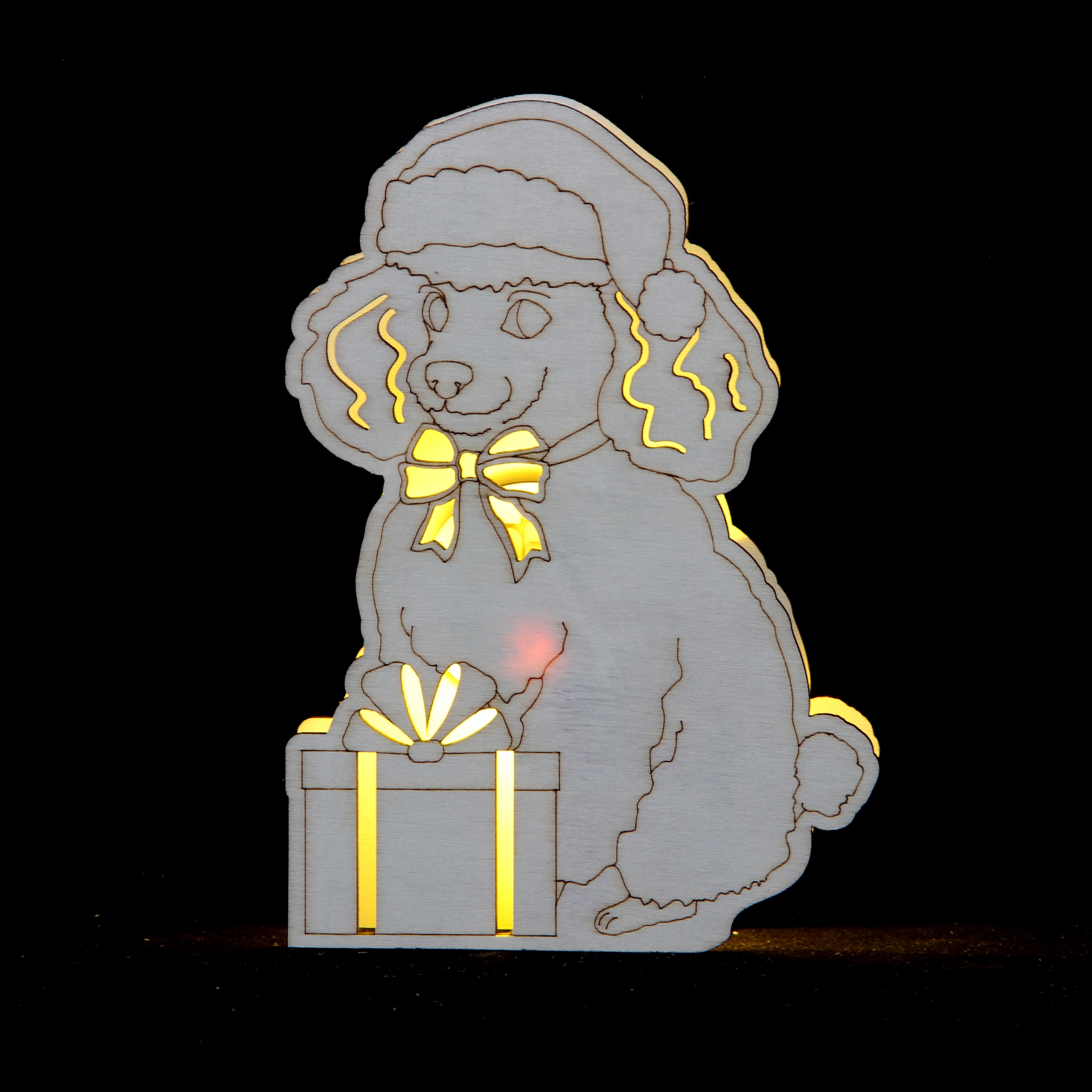 6.5&#x22; DIY Poodle LED Wood D&#xE9;cor by Make Market&#xAE;