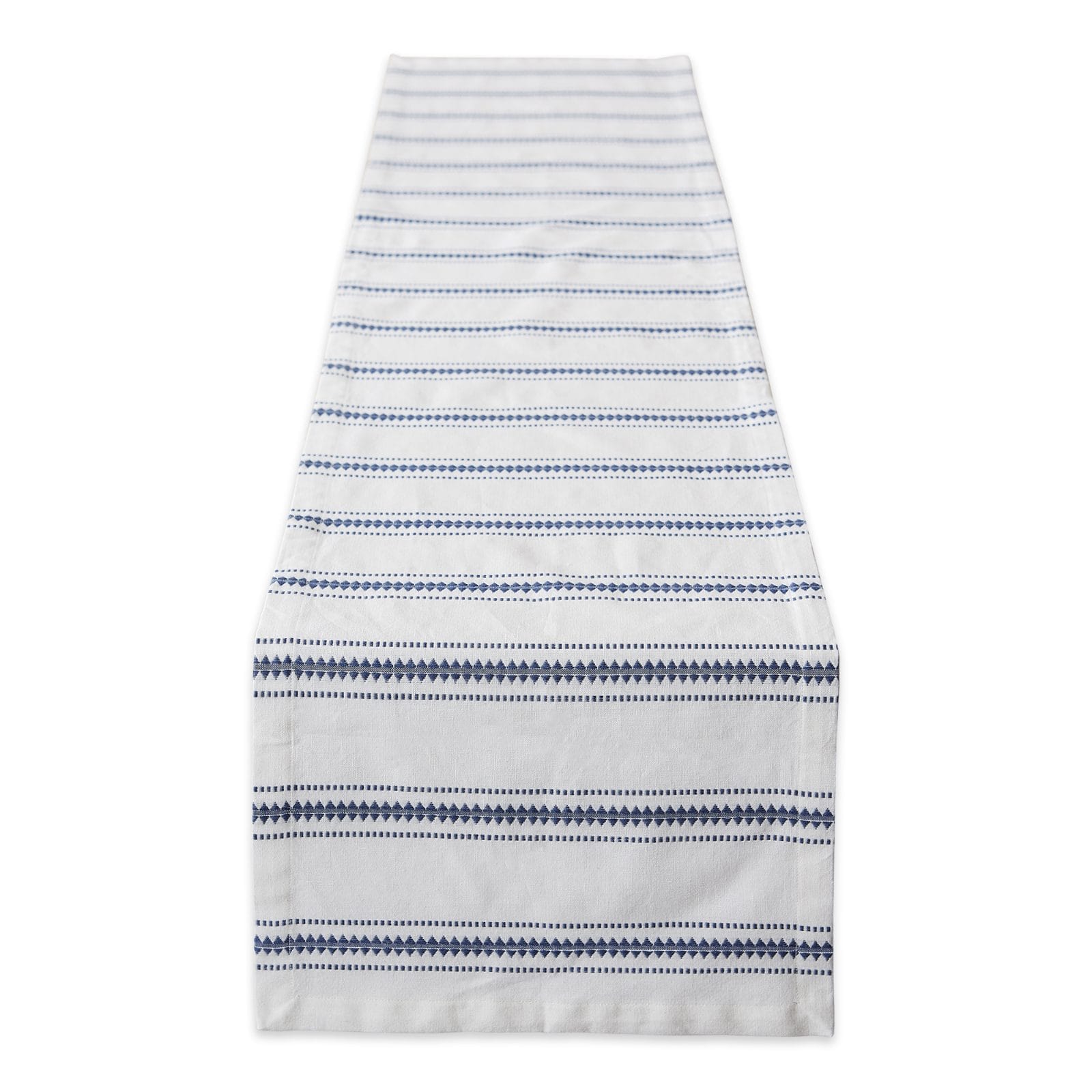 DII® 72" French Blue Zig Dobby Stripe Table Runner