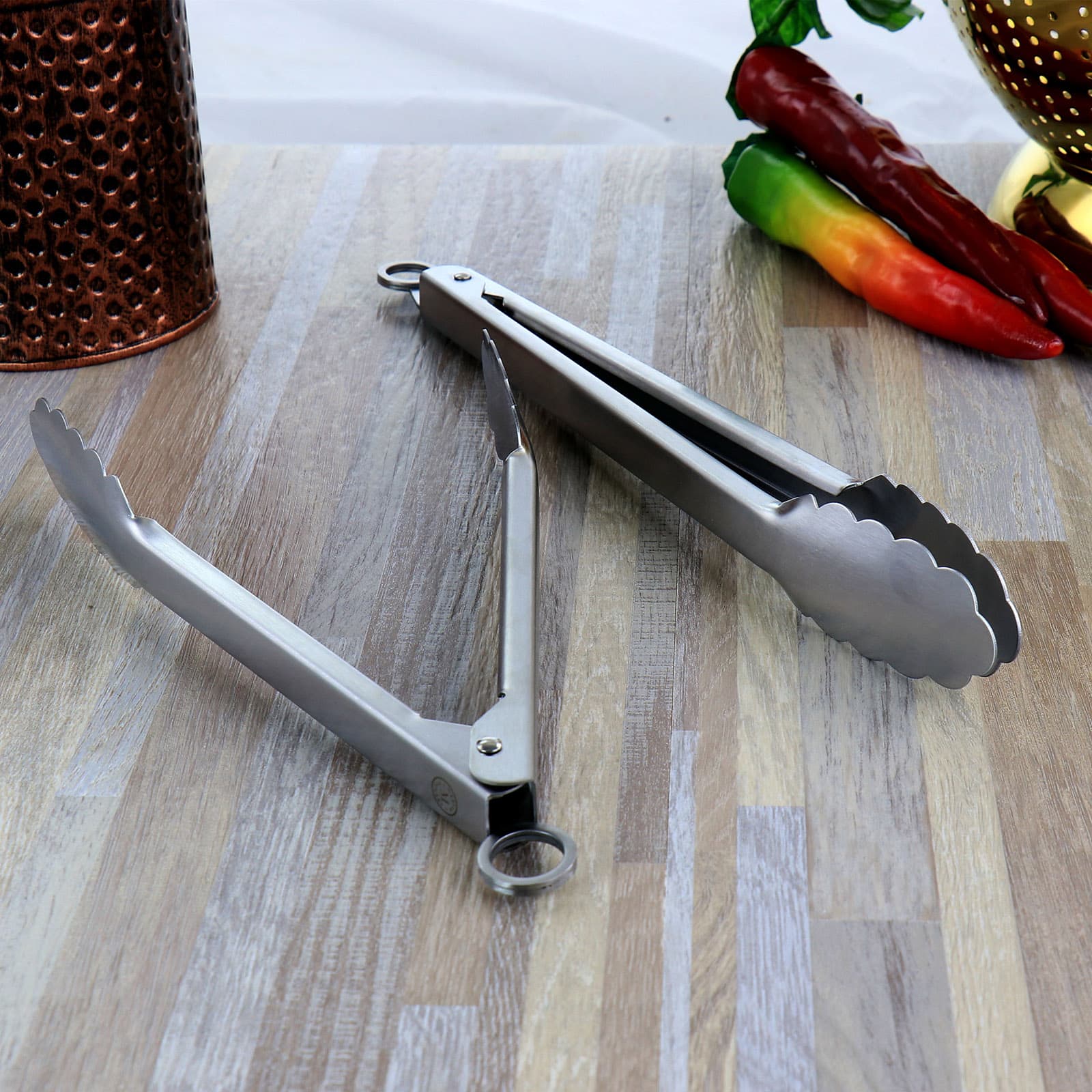 Martha Stewart 2 Piece Stainless Steel Tongs