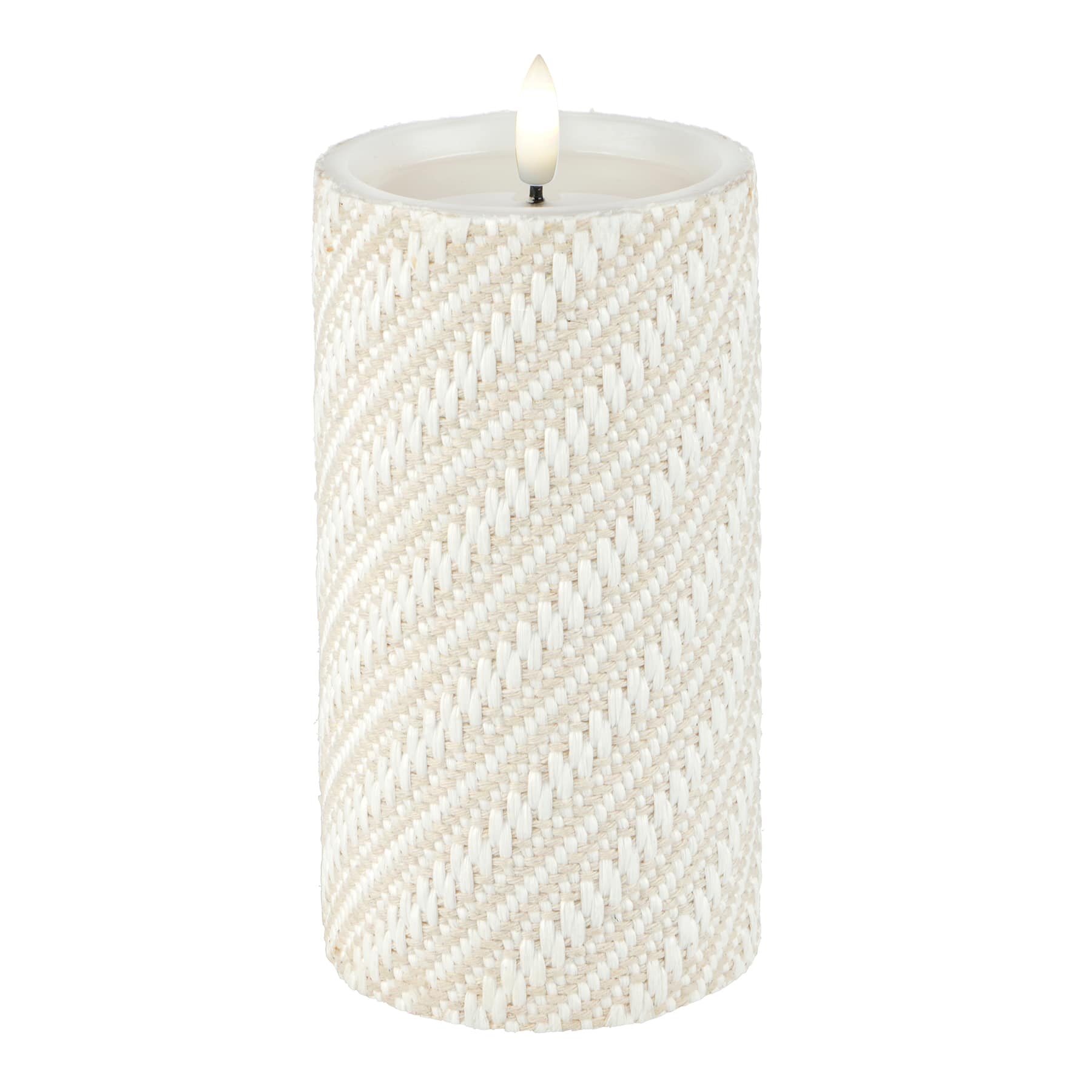 6&#x22; Woven Wax LED Pillar Candle by Ashland&#xAE;