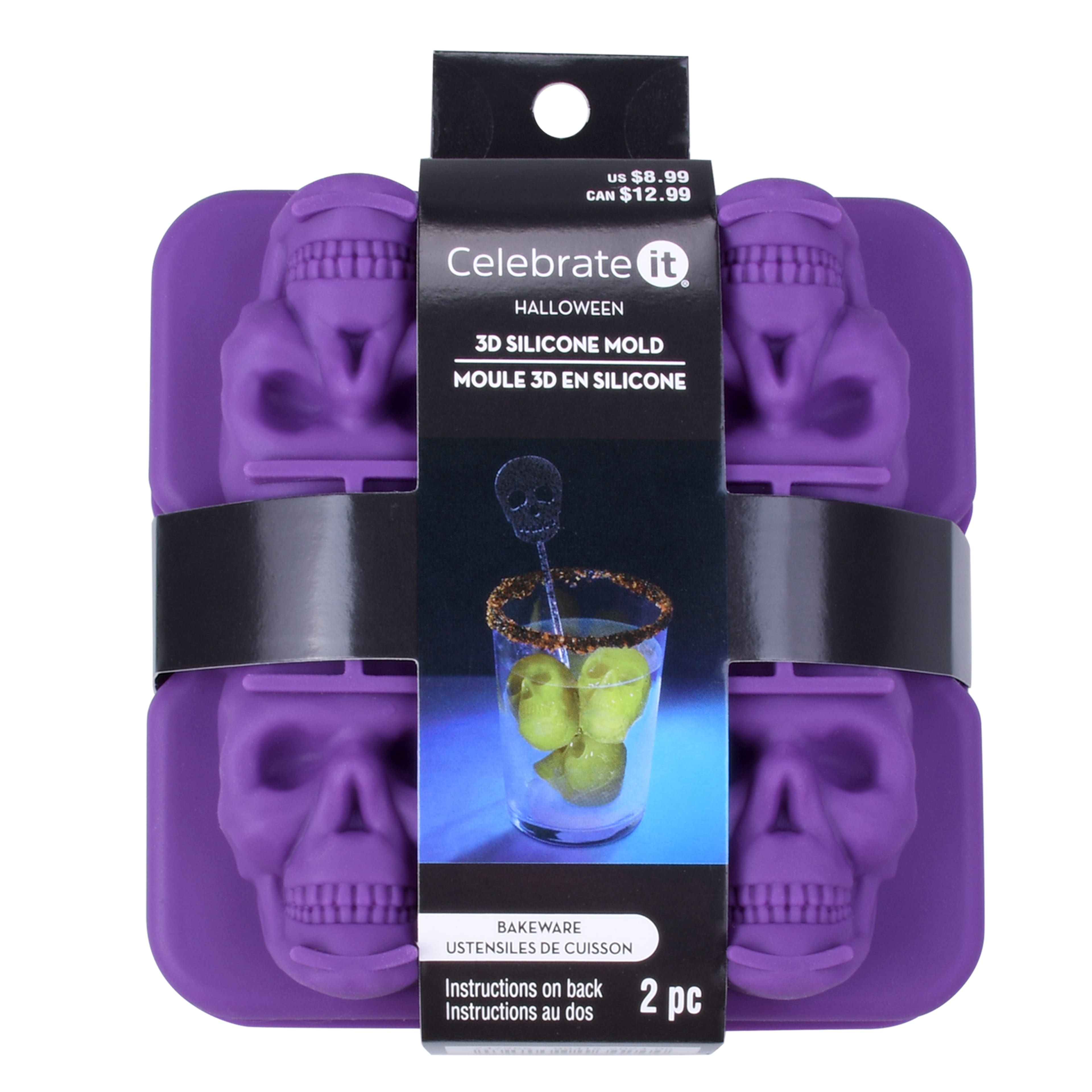 Skull 3D Silicone Mold by Celebrate It&#xAE;