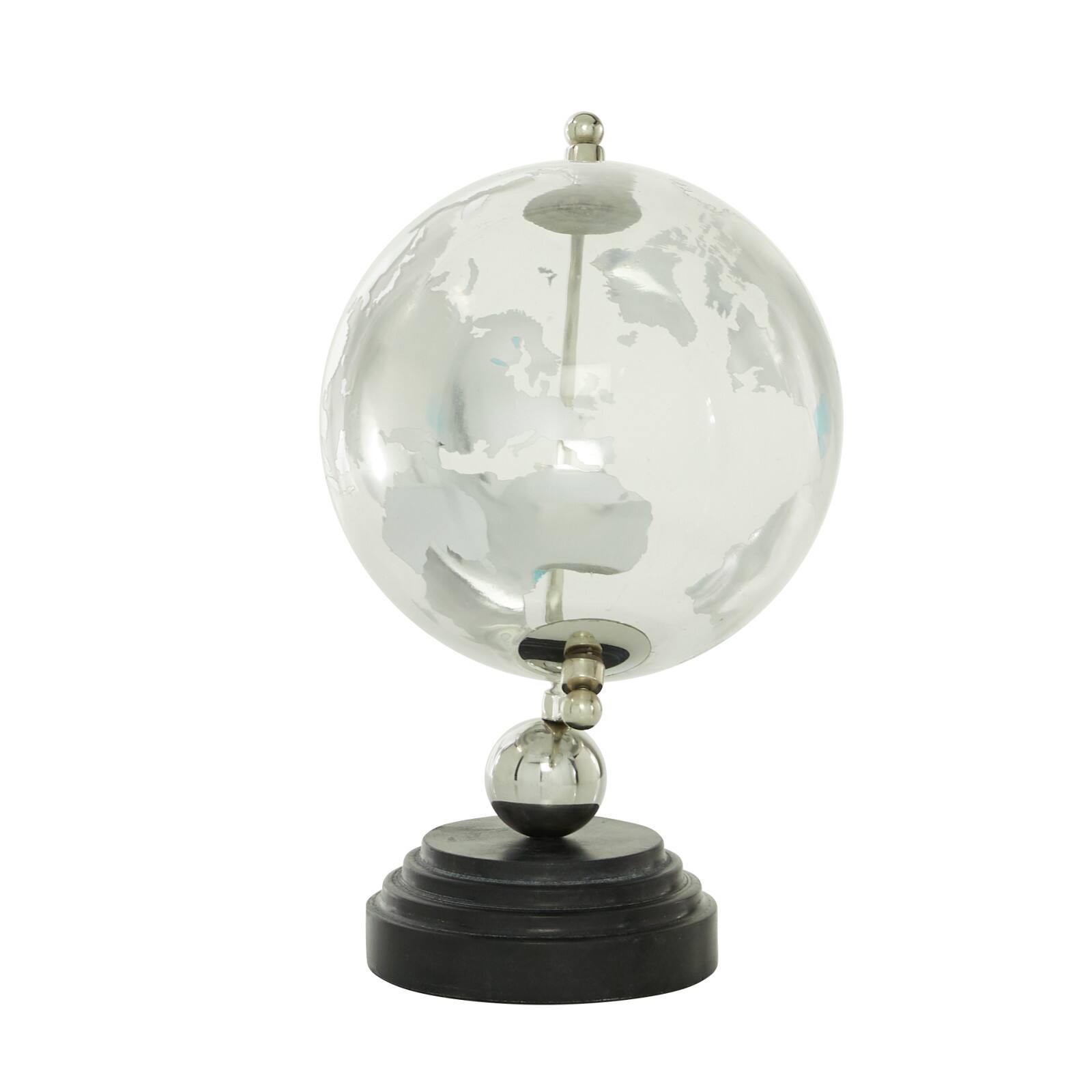 13&#x22; Silver Ceramic Glam Globe