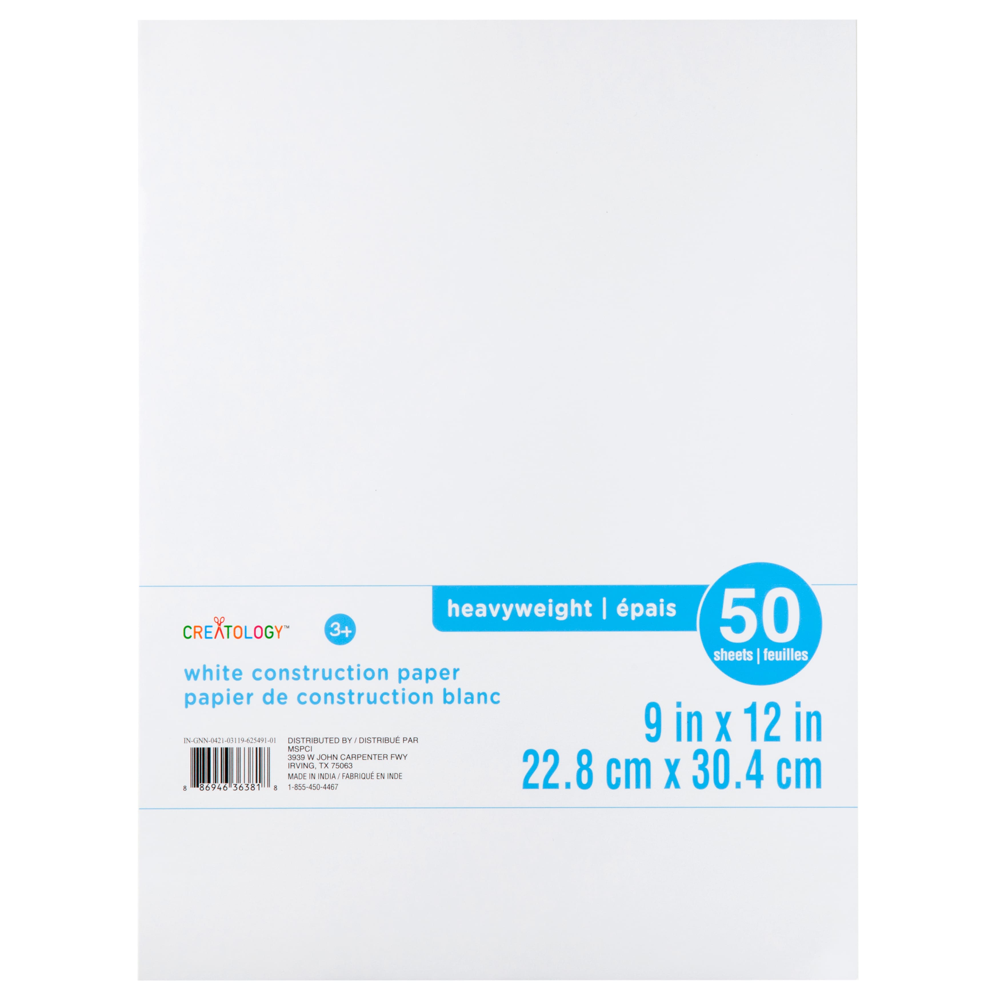 12 Packs: 50 ct. (600 total) 9&#x22; x 12&#x22; Construction Paper by Creatology&#x2122;