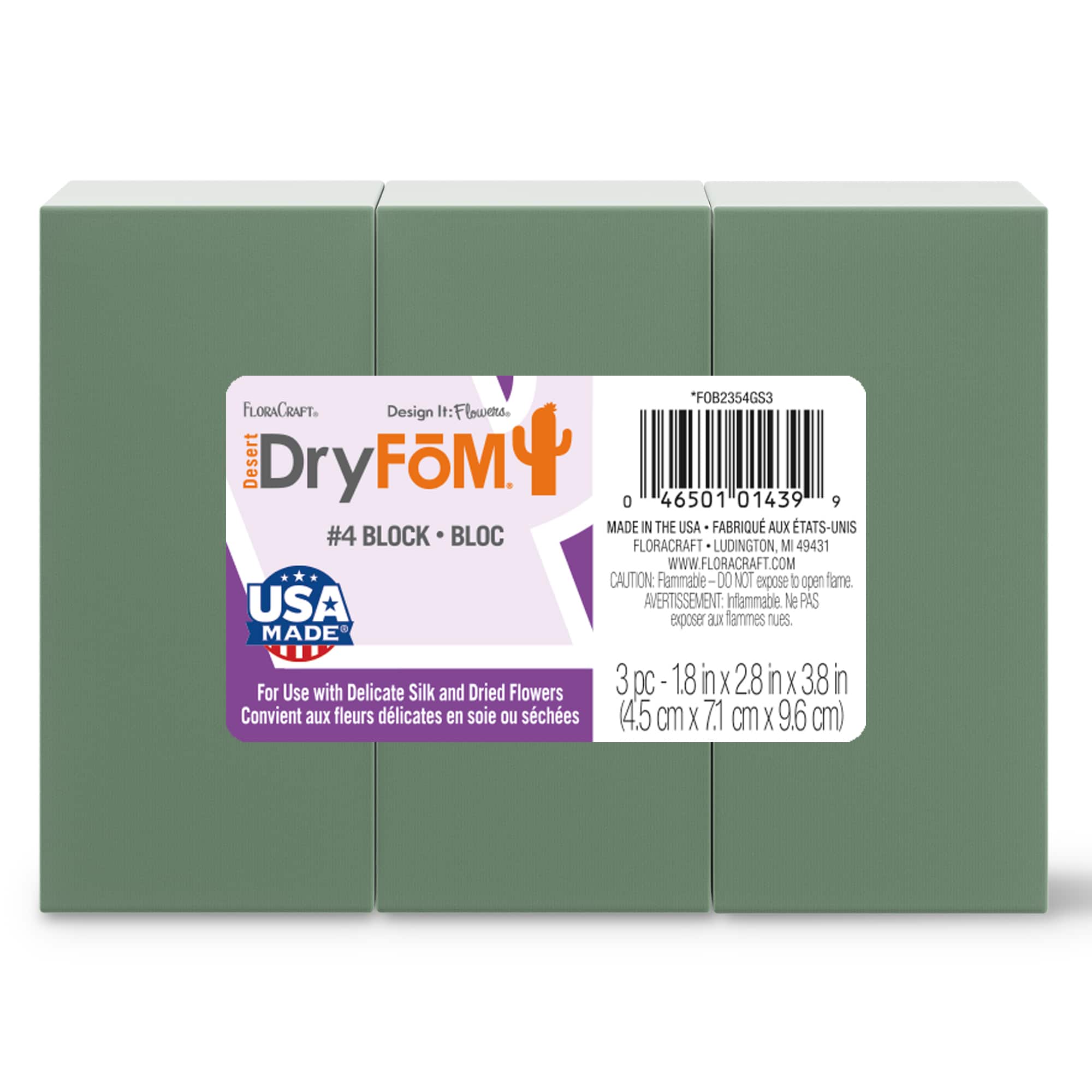 24 Packs: 3 ct. (72 total) FloraCraft® DryFōM® Green Block