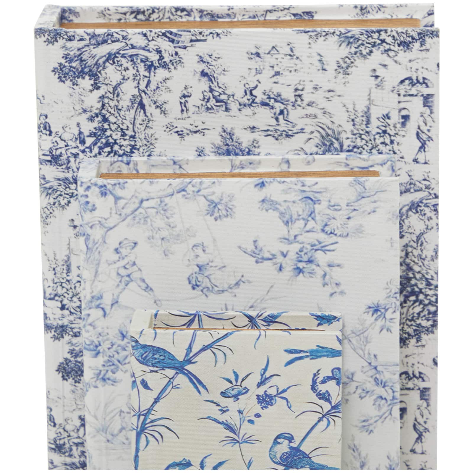 Nature & Foliage Canvas Faux Book Box Set