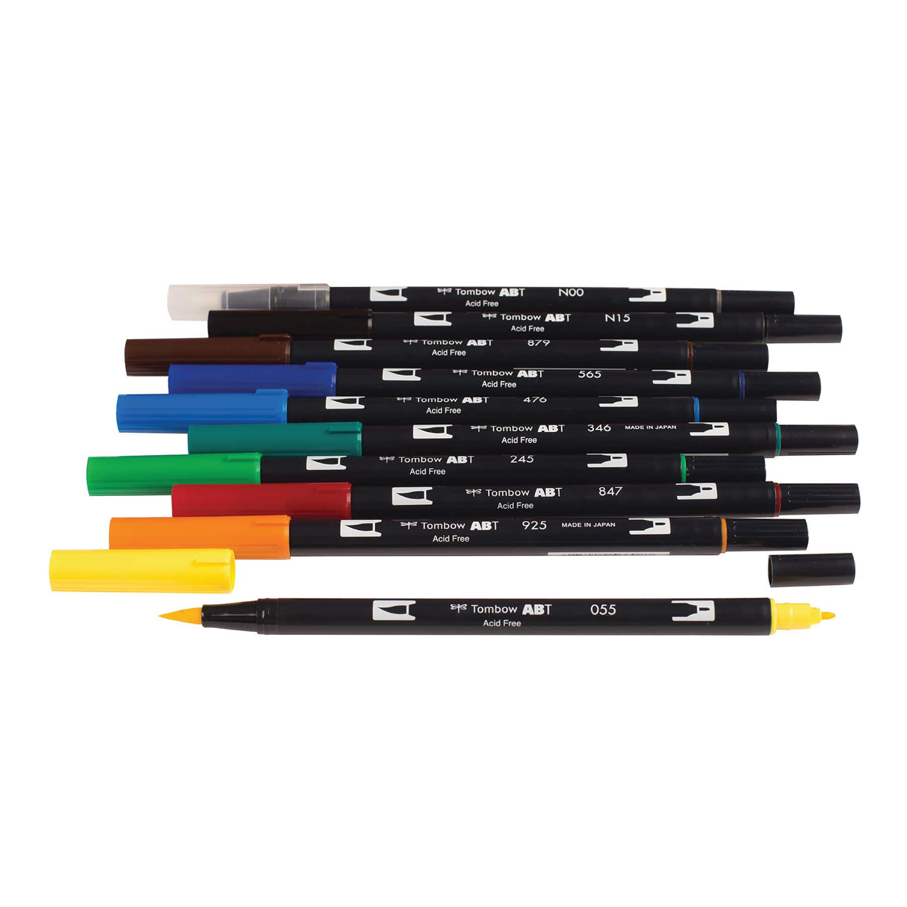 6 Packs: 10 ct. (60 total) Tombow Primary Palette Dual Brush Pen Set