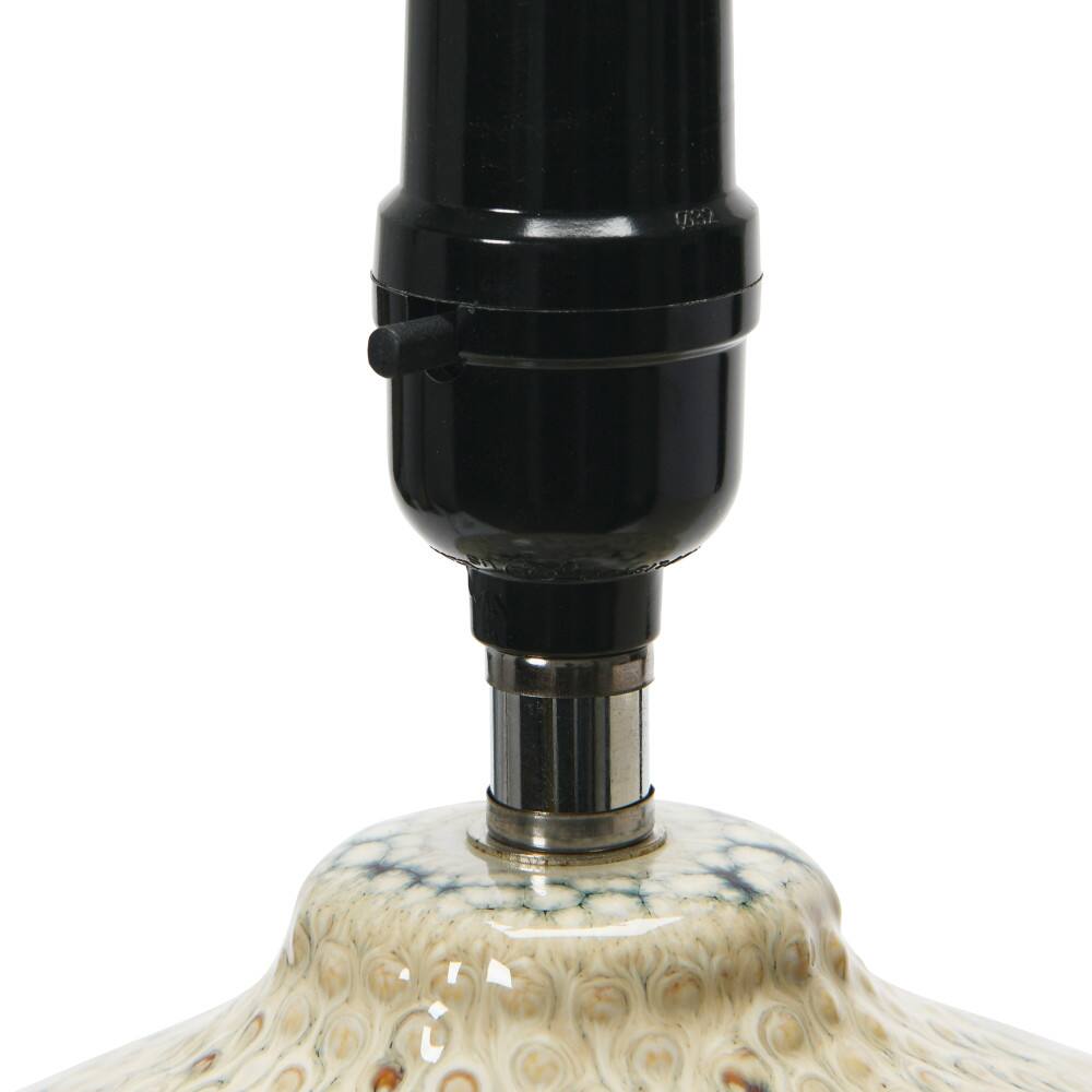 Hello Honey® 22" Taupe Reactive Glaze Stoneware Table Lamp with Linen Shade