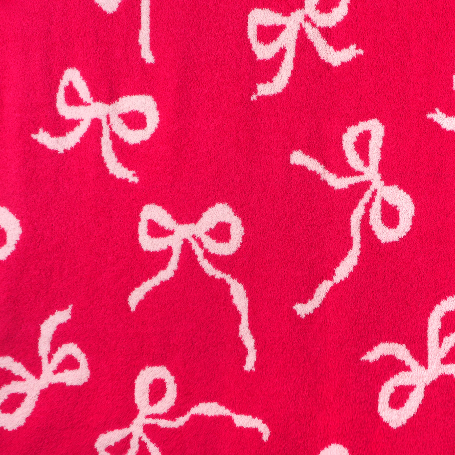 60" Red & Pink Bows Throw Blanket by Ashland®