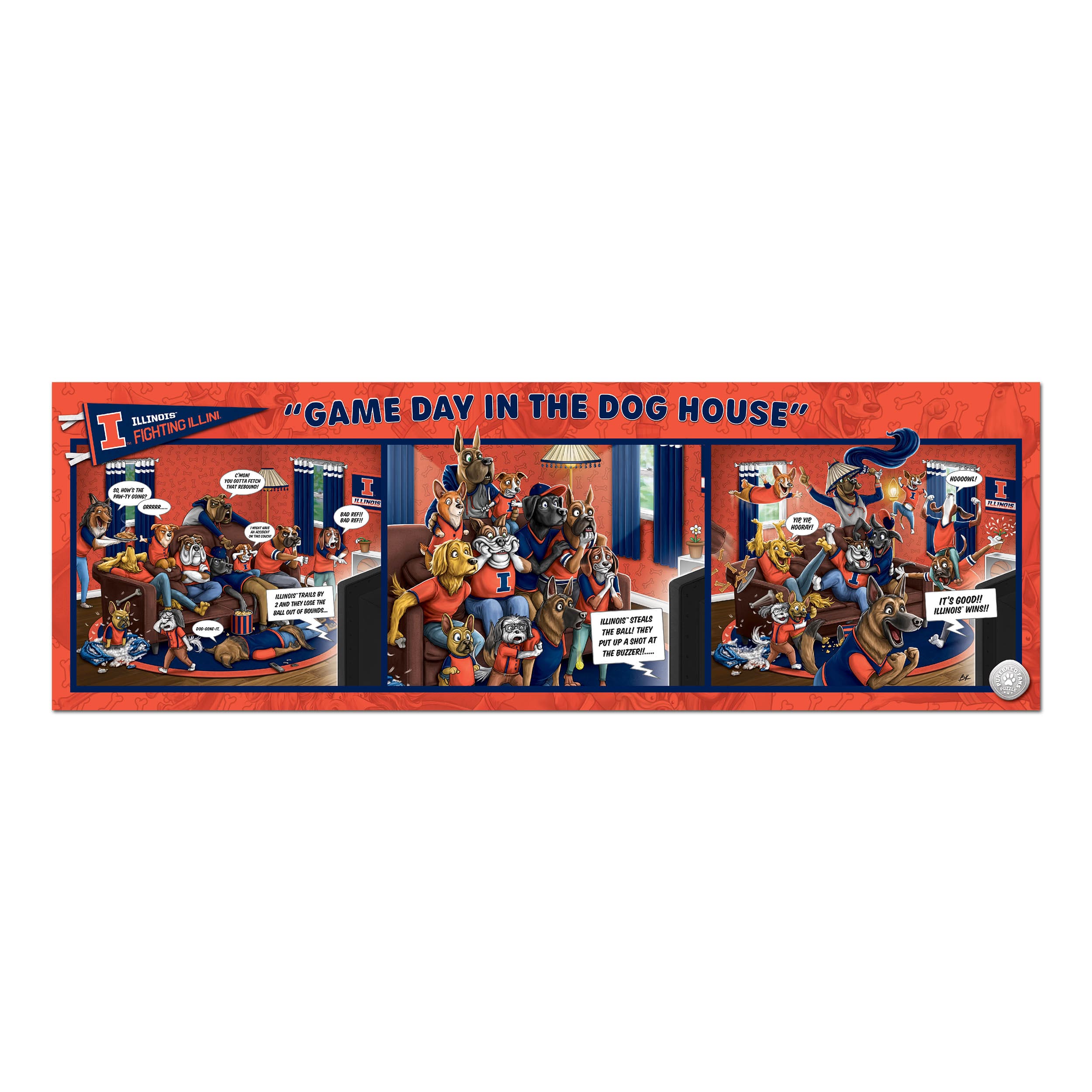 College Game Day in the Dog House 1,000 Piece Puzzle