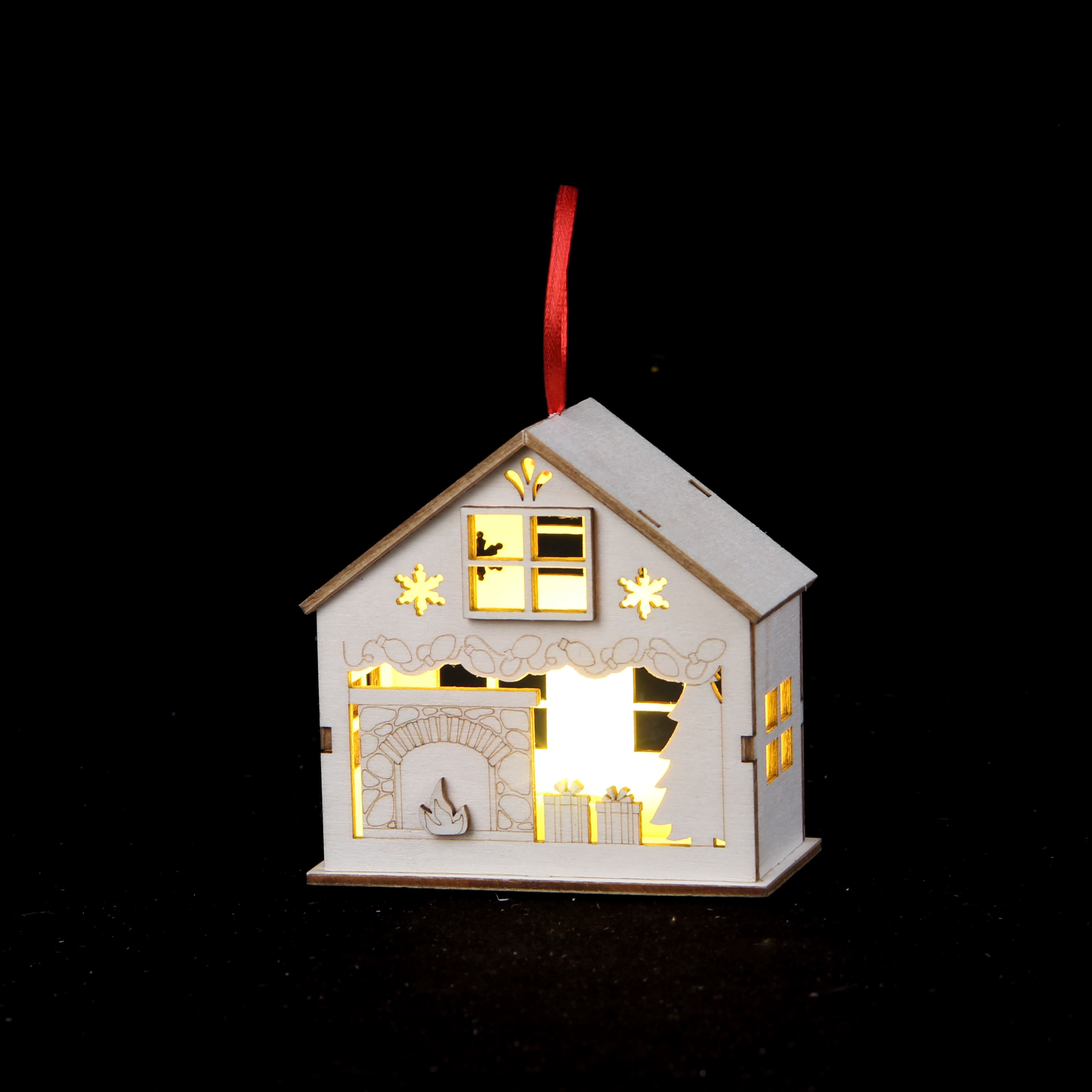 3.75&#x22; DIY LED Unfinished Plywood Living Room Village Ornament by Make Market&#xAE;