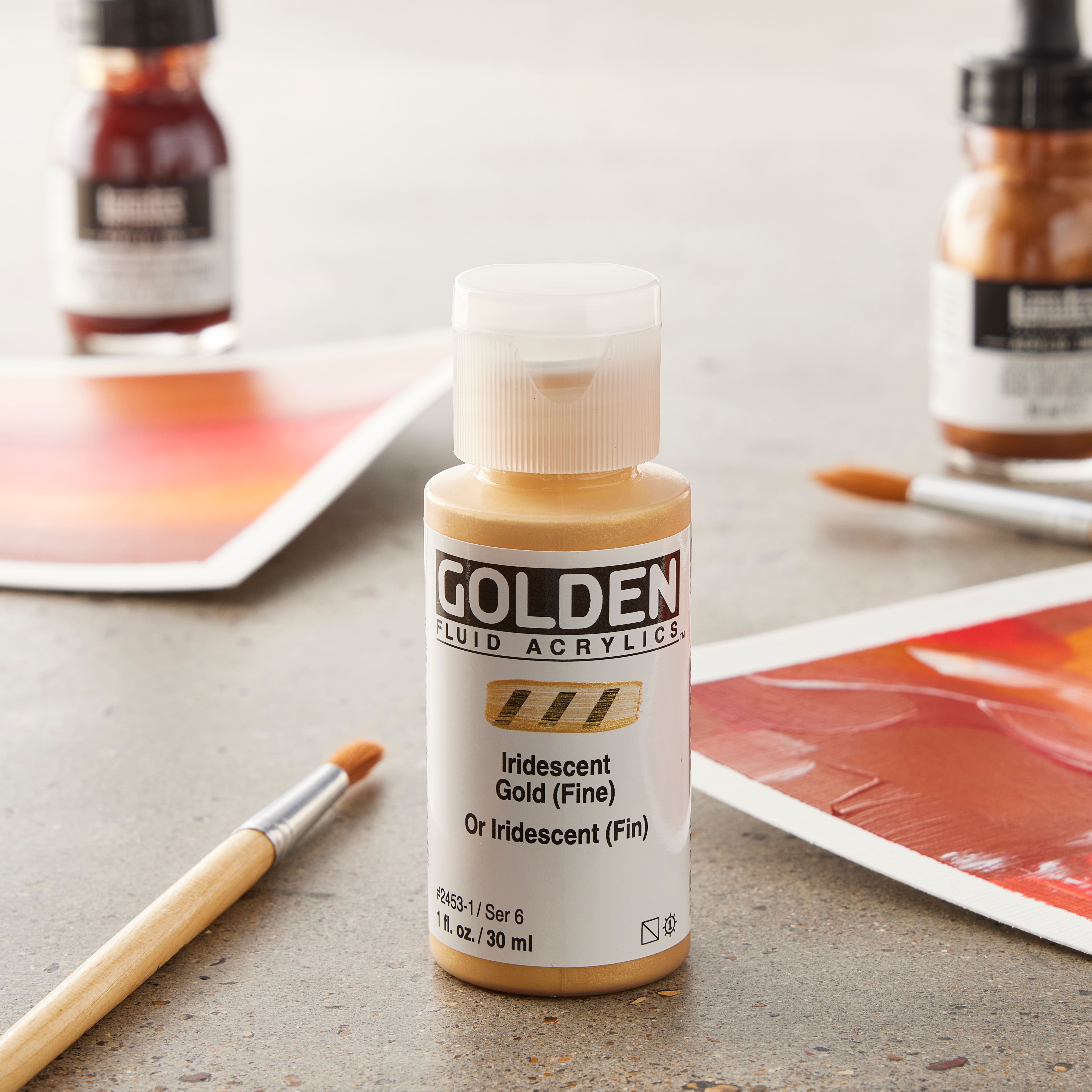 Golden&#xAE; Iridescent Fluid Acrylics, 1oz.