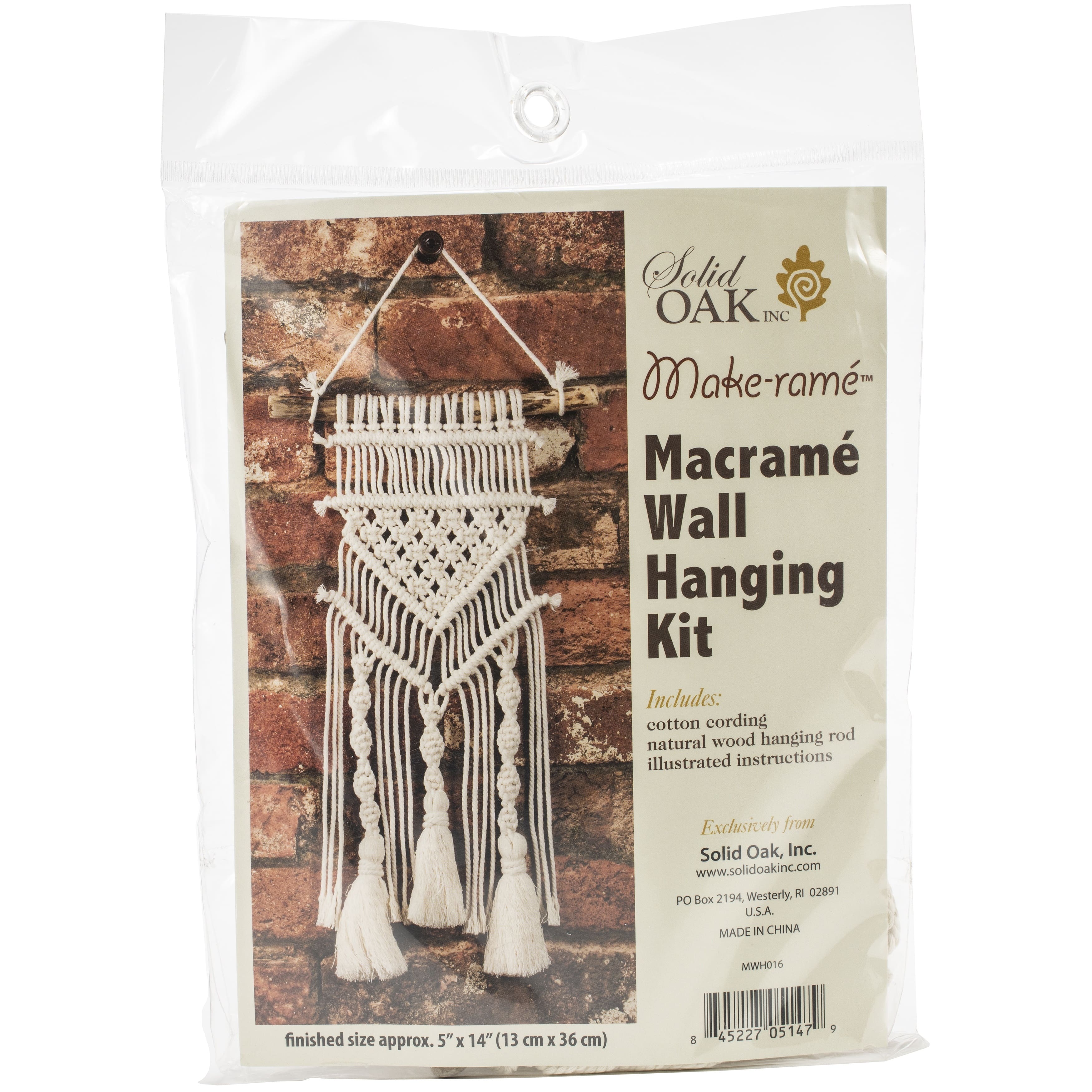 Solid Oak Make-ram&#xE9;&#x2122; Tassel and Twists Mini Macram&#xE9; Wall Hanging Kit