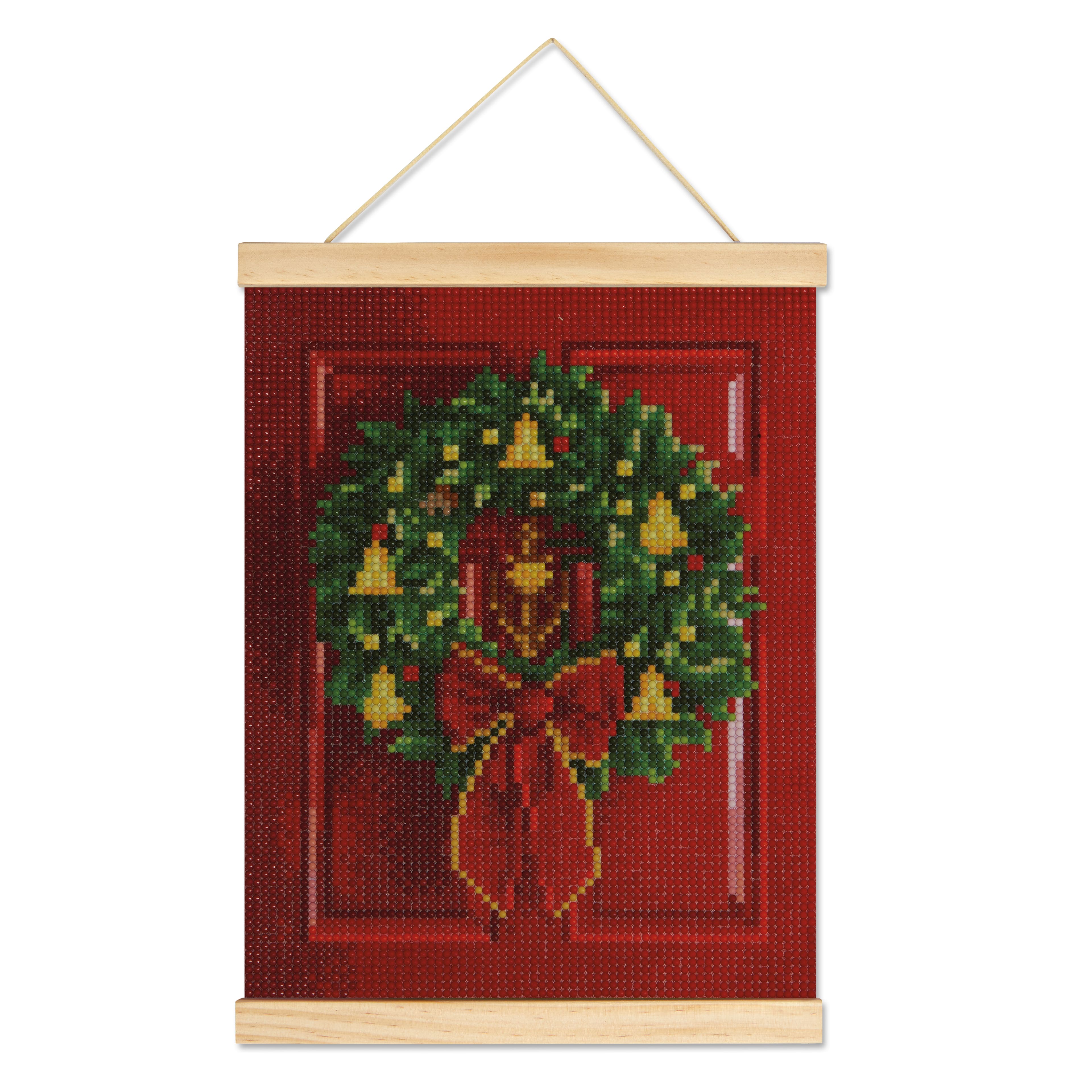 8&#x22; x 10&#x22; Christmas Wreath with Frame Diamond Art Kit by Make Market&#xAE;