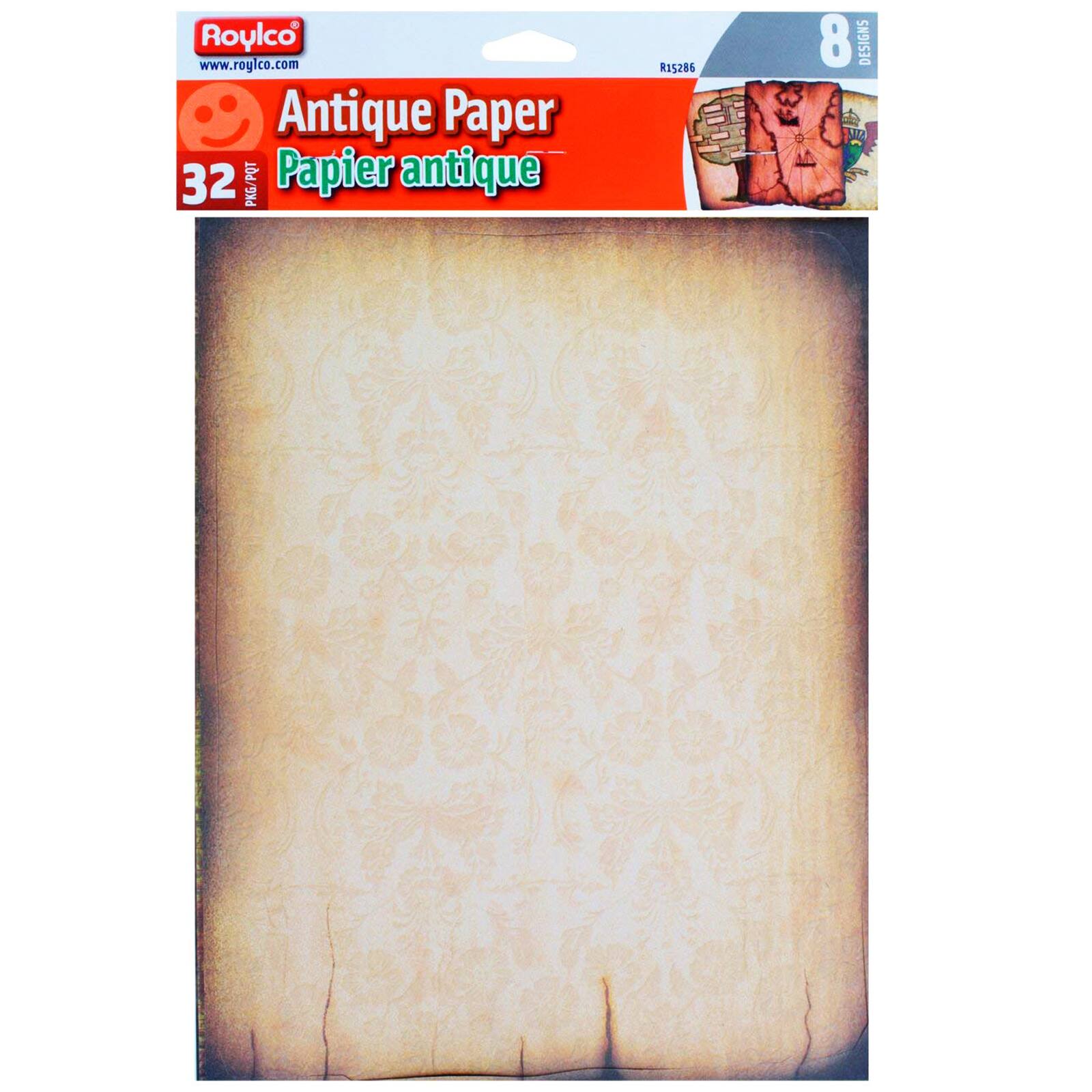 Roylco&#xAE; 8.5&#x22; x 11&#x22; Antique Paper, 2 Packs of 32 Sheets