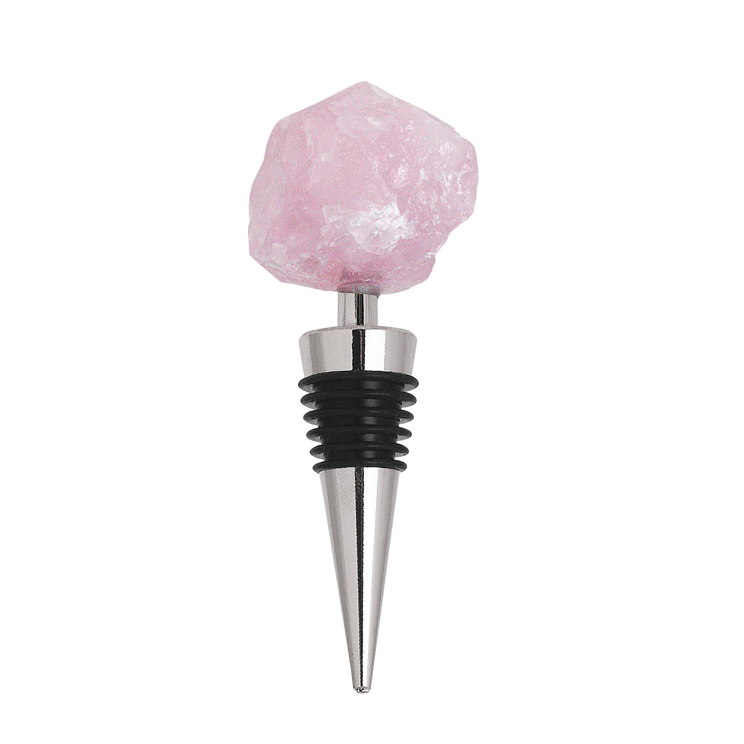 Wine Stopper with Rose Quartz