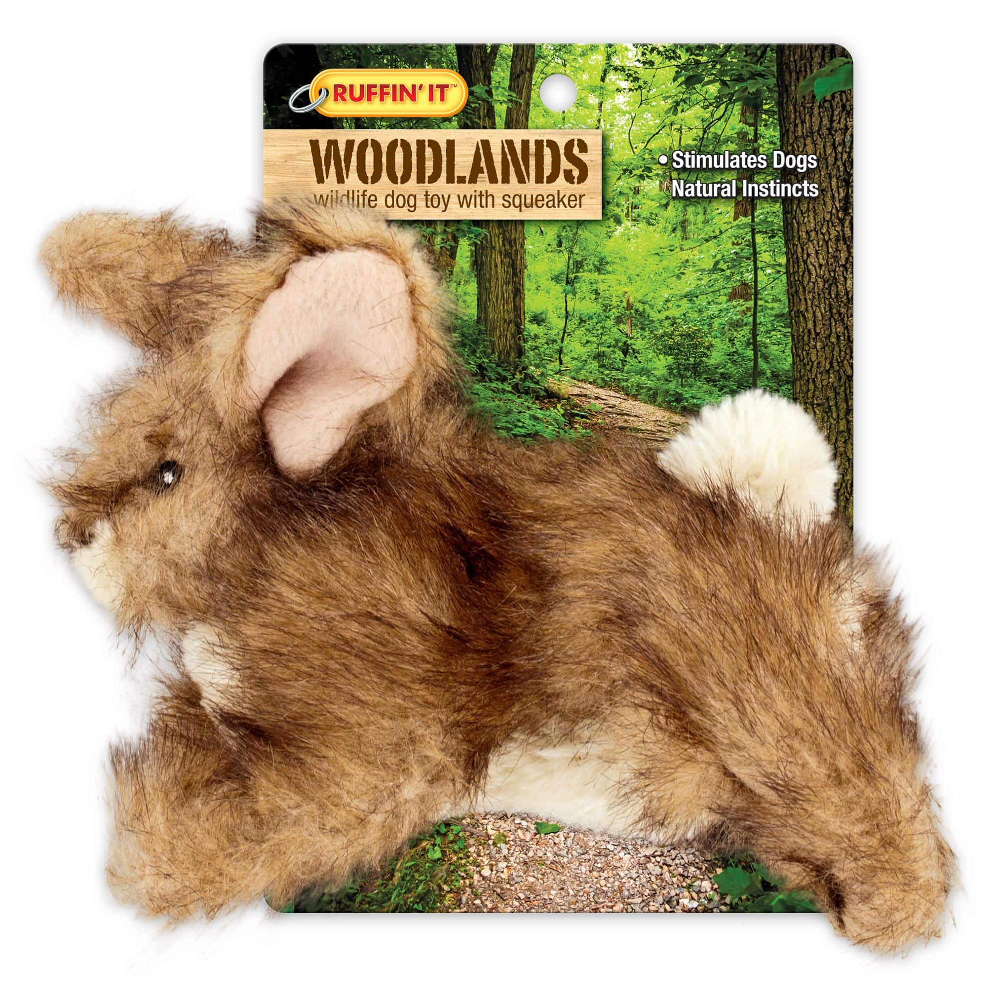 Ruffin&#x27; It&#x2122; Small Rabbit Woodlands Plush Dog Toy