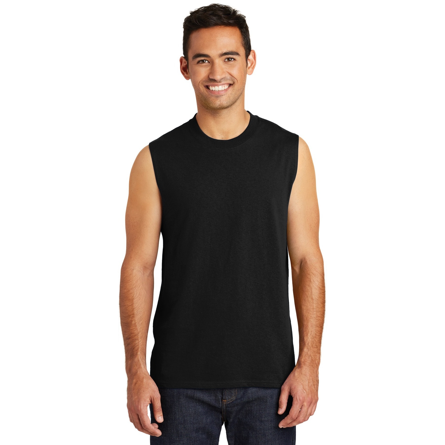 Port & Company® Men's Core Cotton Sleeveless T-Shirt