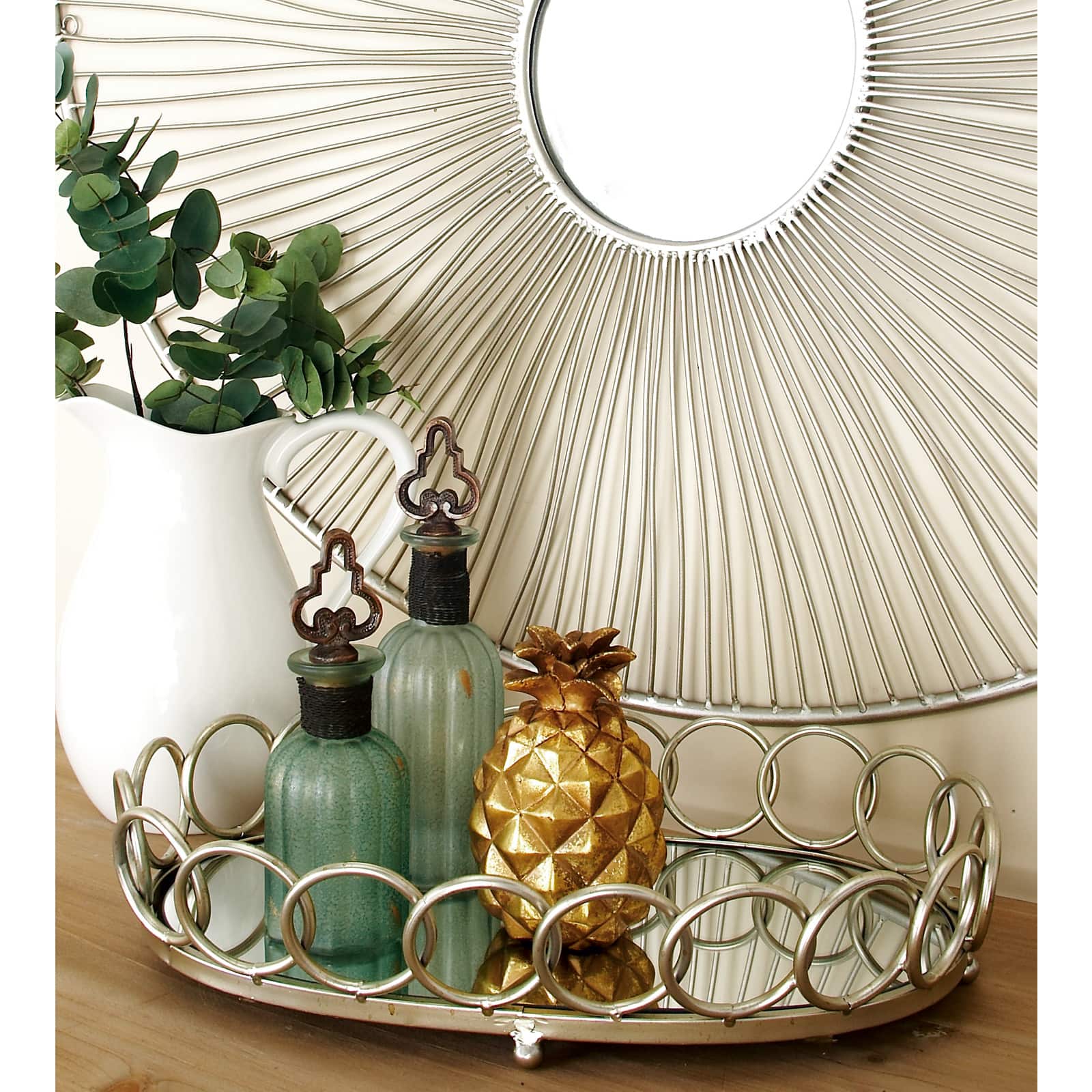 Silver Glam Tray Set