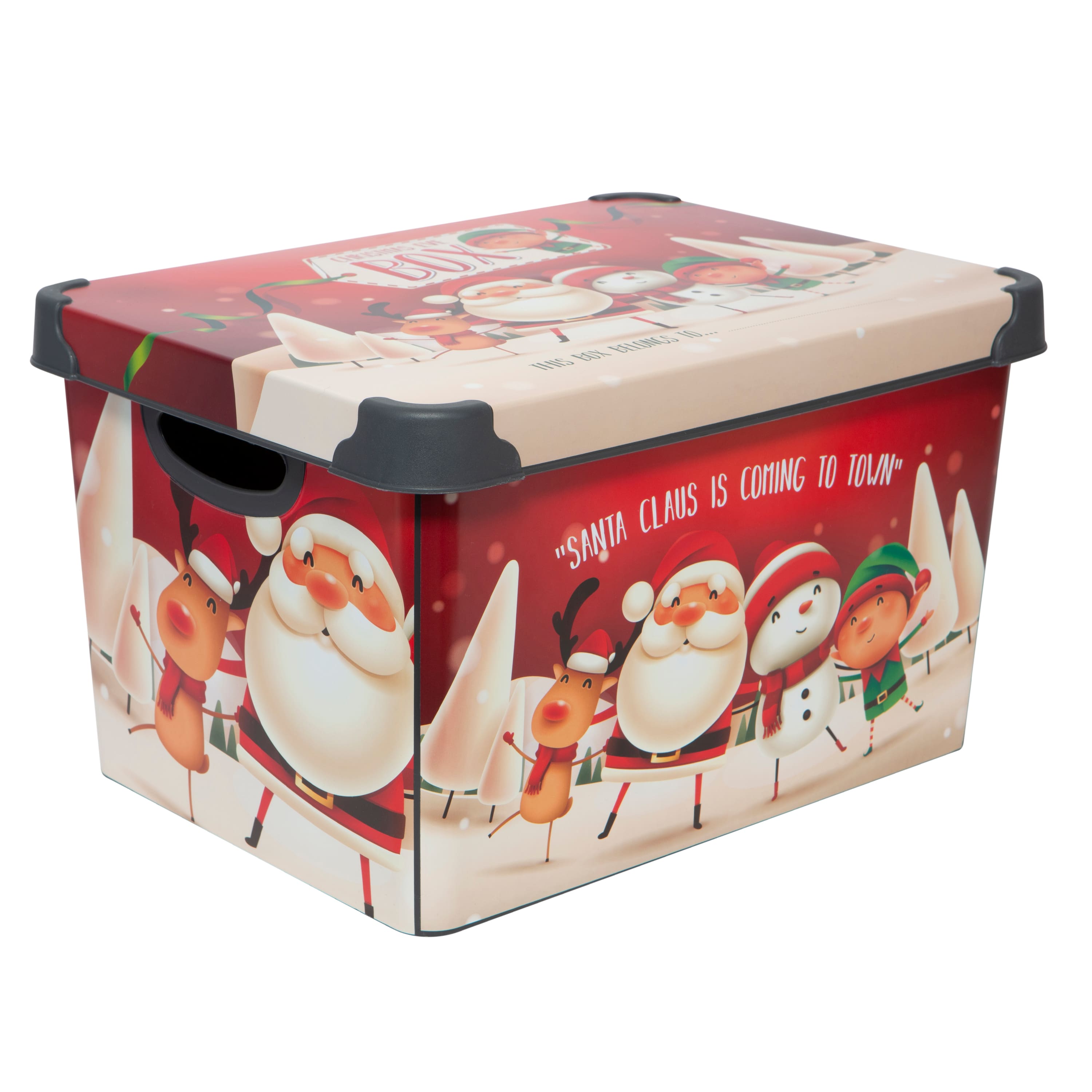 Simplify Santa Clause is Coming to Town Storage Tote Bin