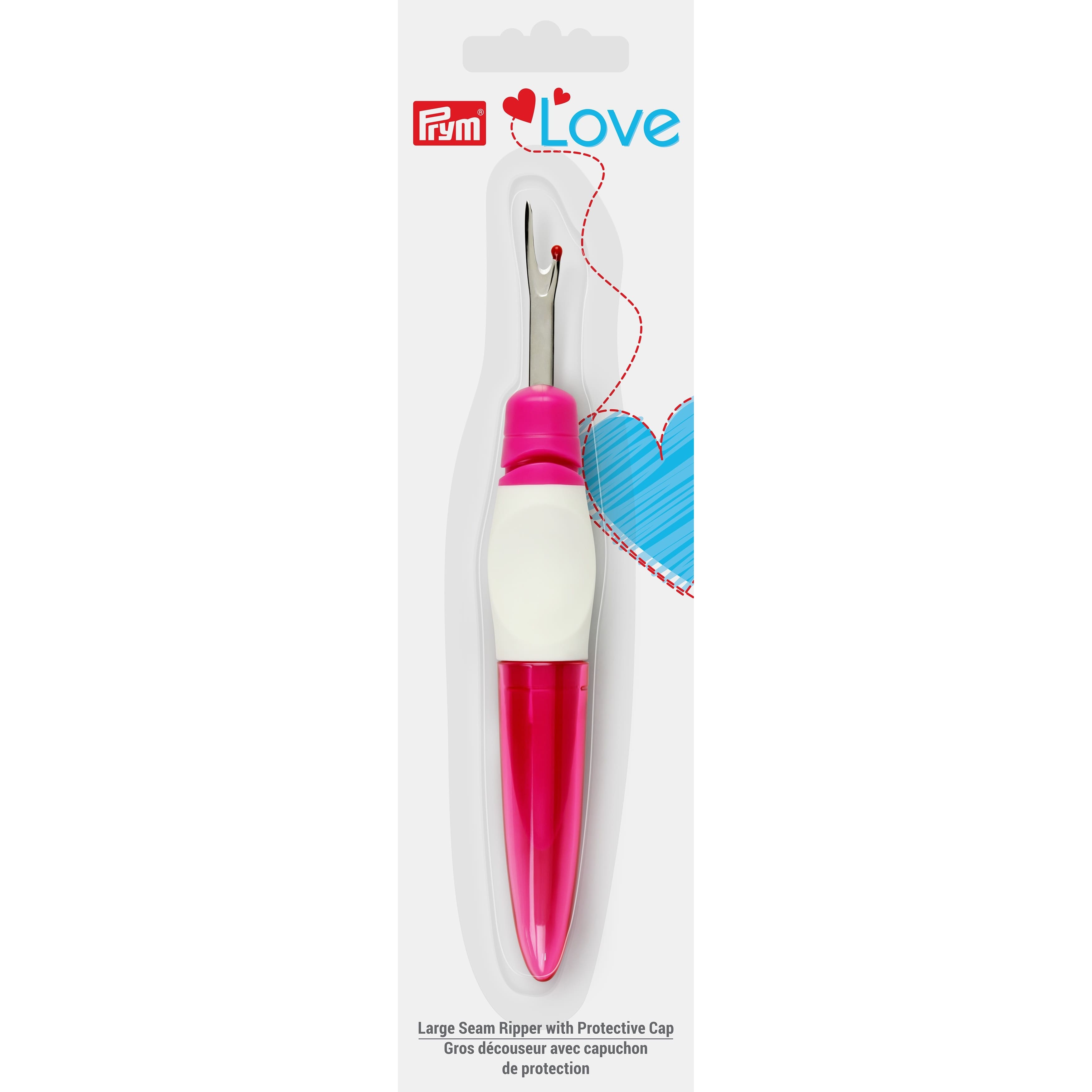 Prym&#xAE; Love 6&#x22; Pink Seam Ripper with Protective Cap