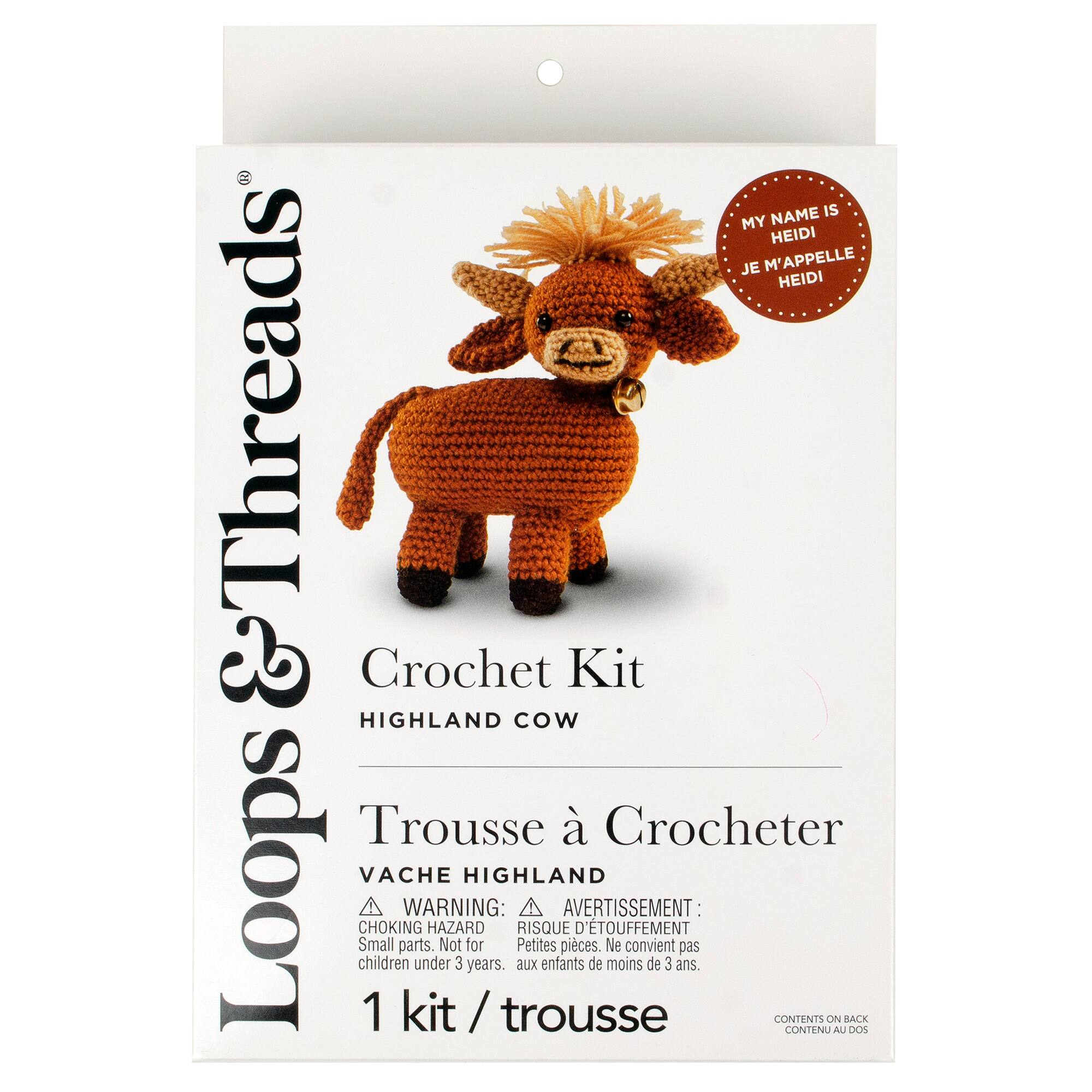 6 Pack: Intermediate Highland Cow Amigurumi Crochet Kit by Loops &#x26; Threads&#xAE;