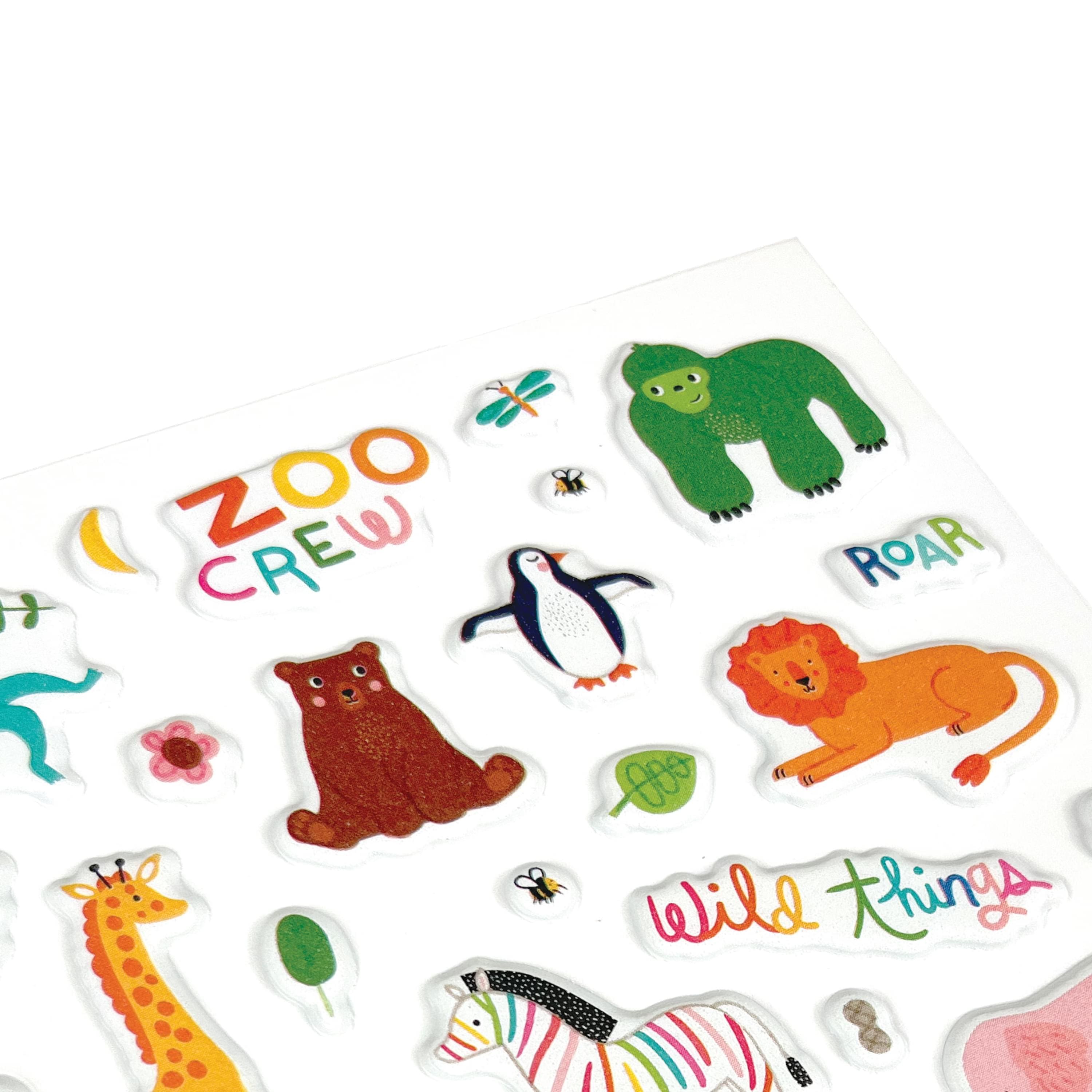 OOLY Stickiville Standard Zoo Crew Puffy Stickers