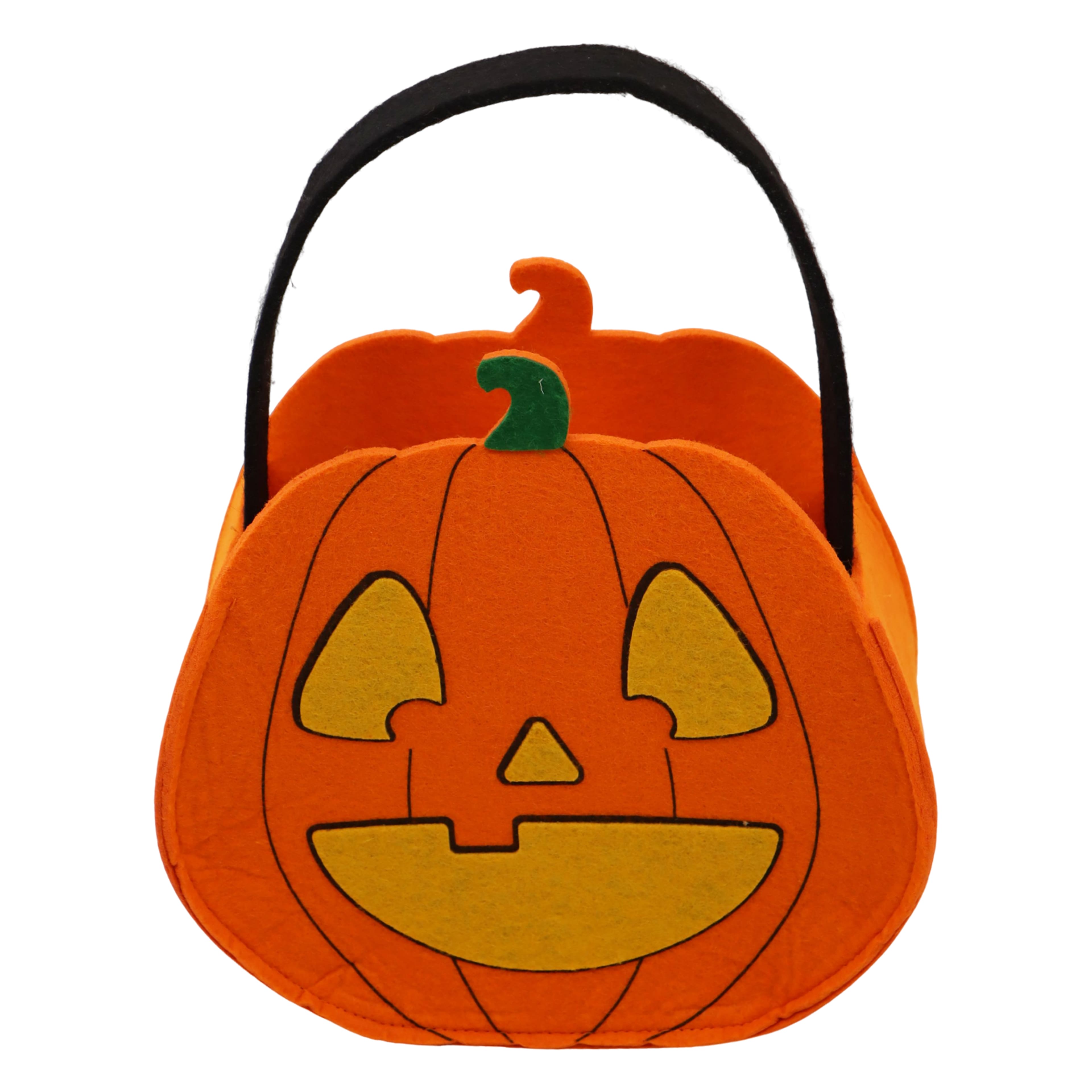 7.75&#x22; Jack-O&#x27;-Lantern Felt Basket by Creatology&#x2122;