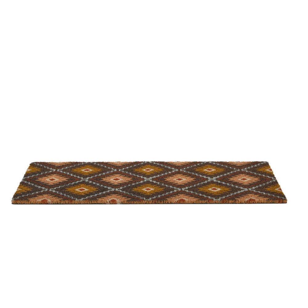 Multicolor Geometric Print Coir Doormat