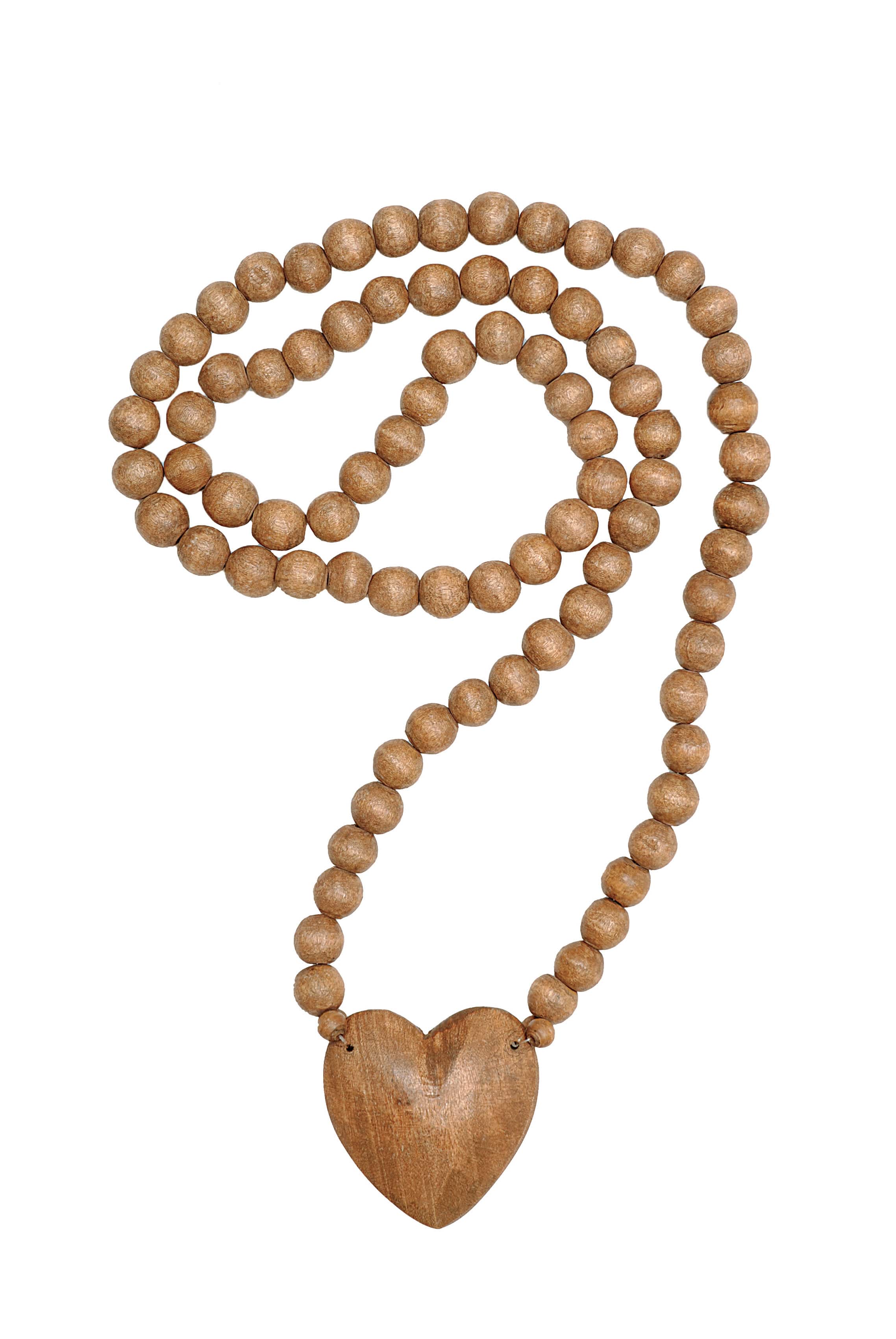 Wooden Heart Prayer Beads, Large