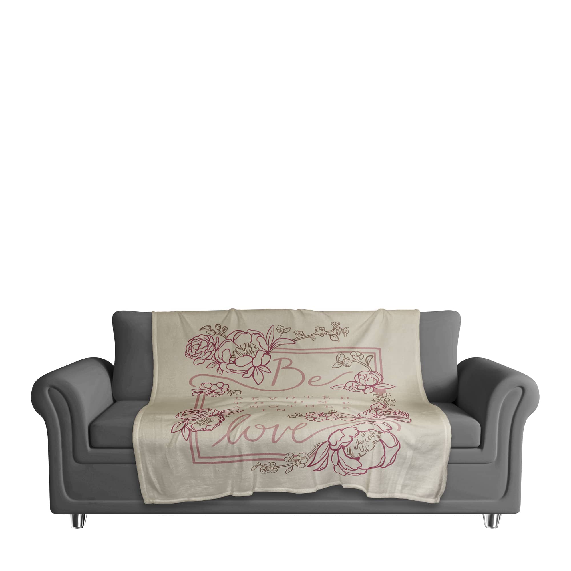 Be Devoted 50" x 60" Coral Fleece Blanket