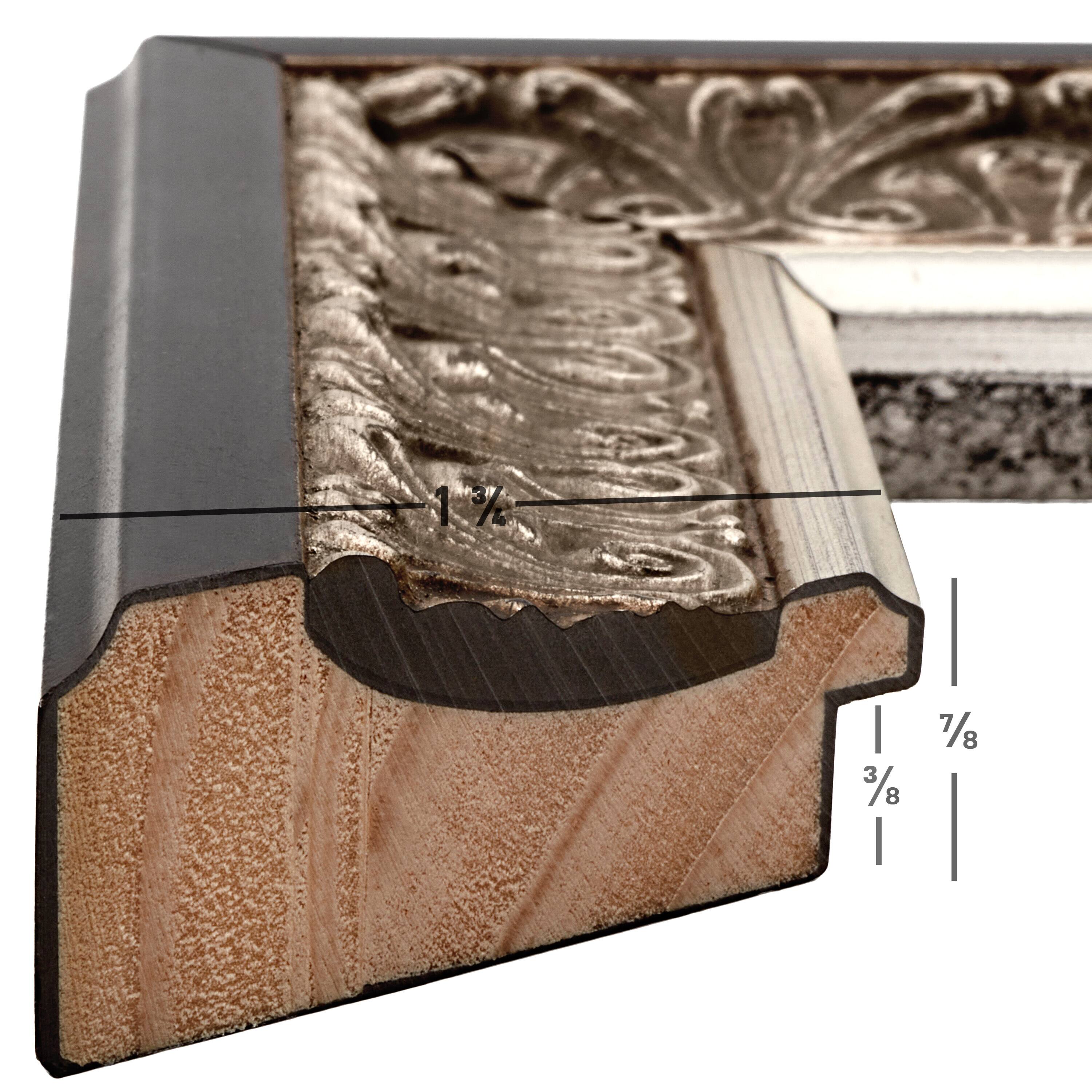 Craig Frames Furio Distressed Silver and Black Picture Frame