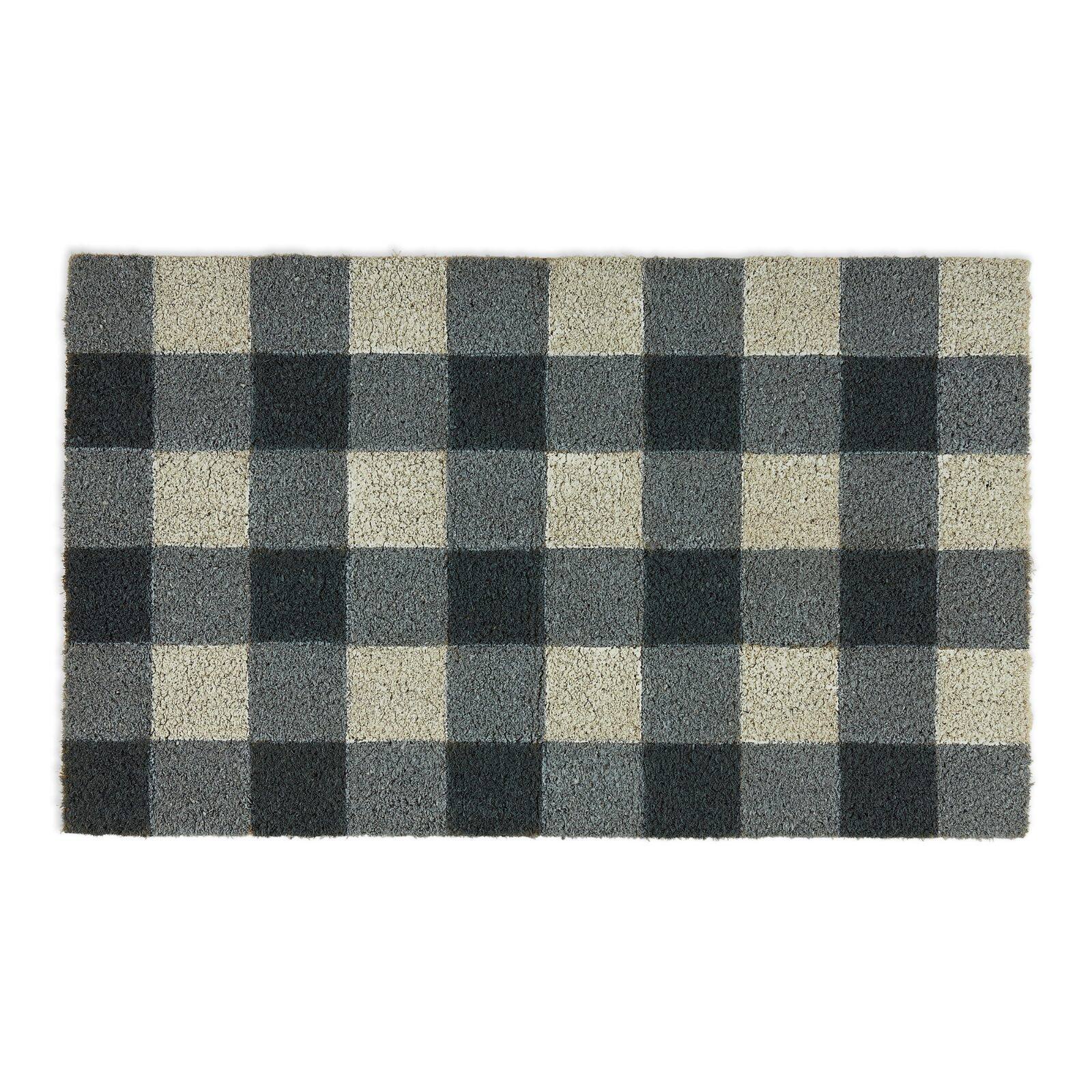 DII® Gray & White Buffalo Check Doormat